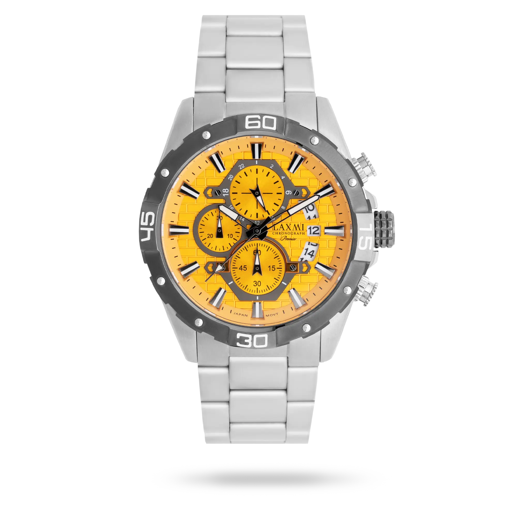laxmi-watch-8183-3.webp ساعت مچی مردانه لاکسمی بند استیل نقره ای کد Laxmi 8183/3 - تصویر 1