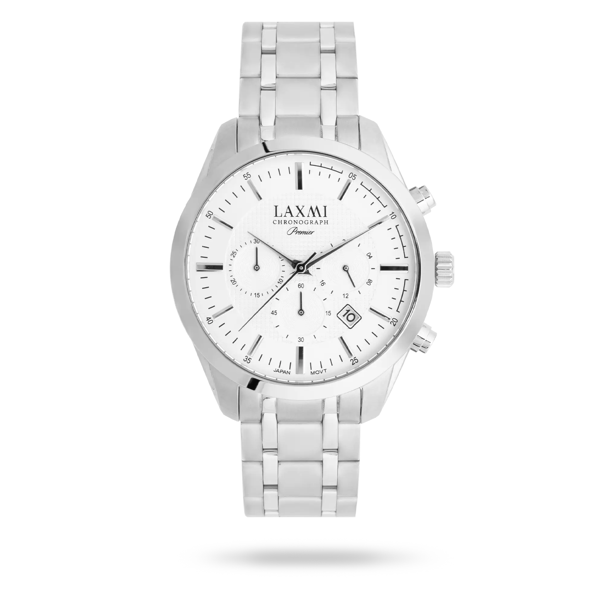 laxmi-watch-8187-2.webp ساعت مچی مردانه لاکسمی بند استیل نقره ای کد Laxmi 8187/2 - تصویر 1