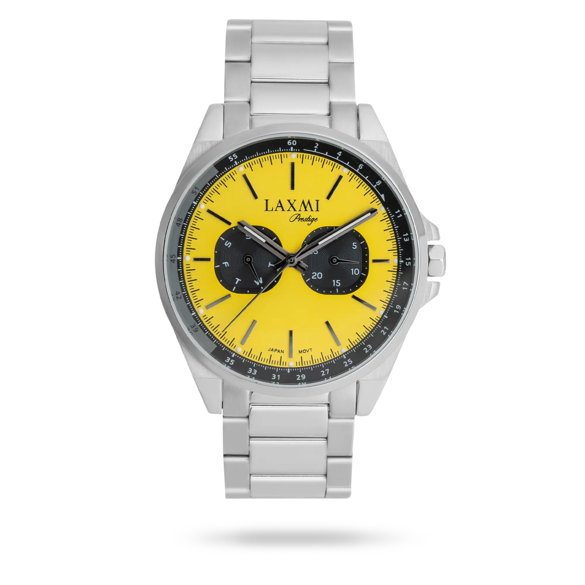 laxmi-watch-8188-5.webp ساعت مچی مردانه لاکسمی بند استیل نقره ای کد Laxmi 8188/5 - تصویر 1