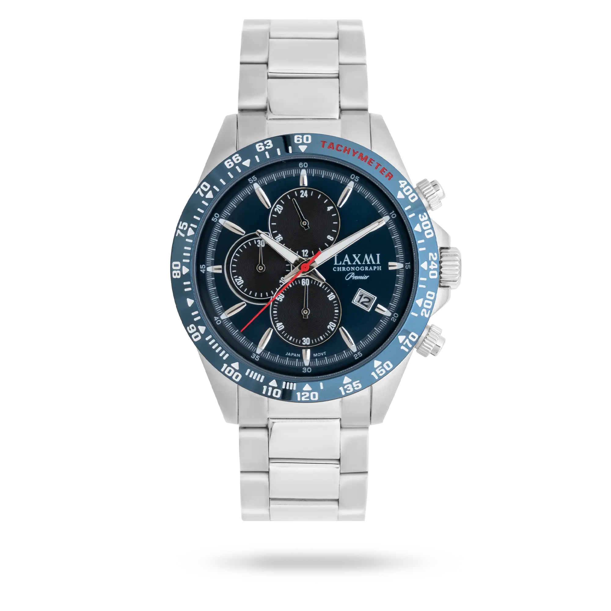 laxmi-watch-8191.webp ساعت مچی مردانه لاکسمی بند استیل نقره ای کد Laxmi 8191 - تصویر 1