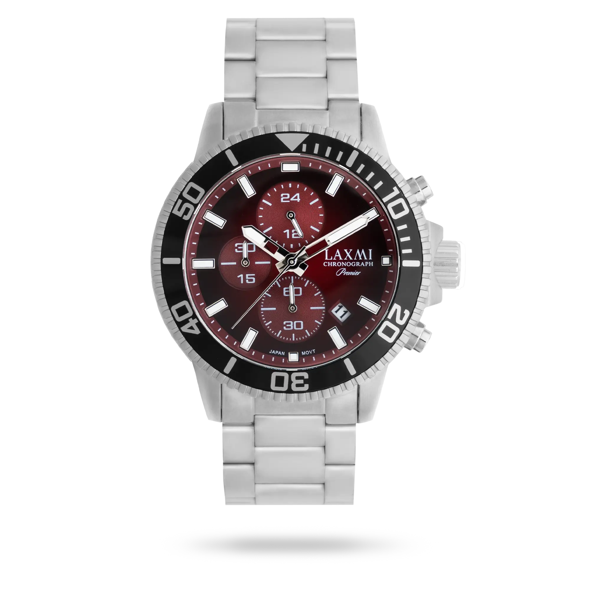 laxmi-watch-8197-5.webp ساعت مچی مردانه لاکسمی بند استیل نقره ای کد Laxmi 8197/5 - تصویر 1