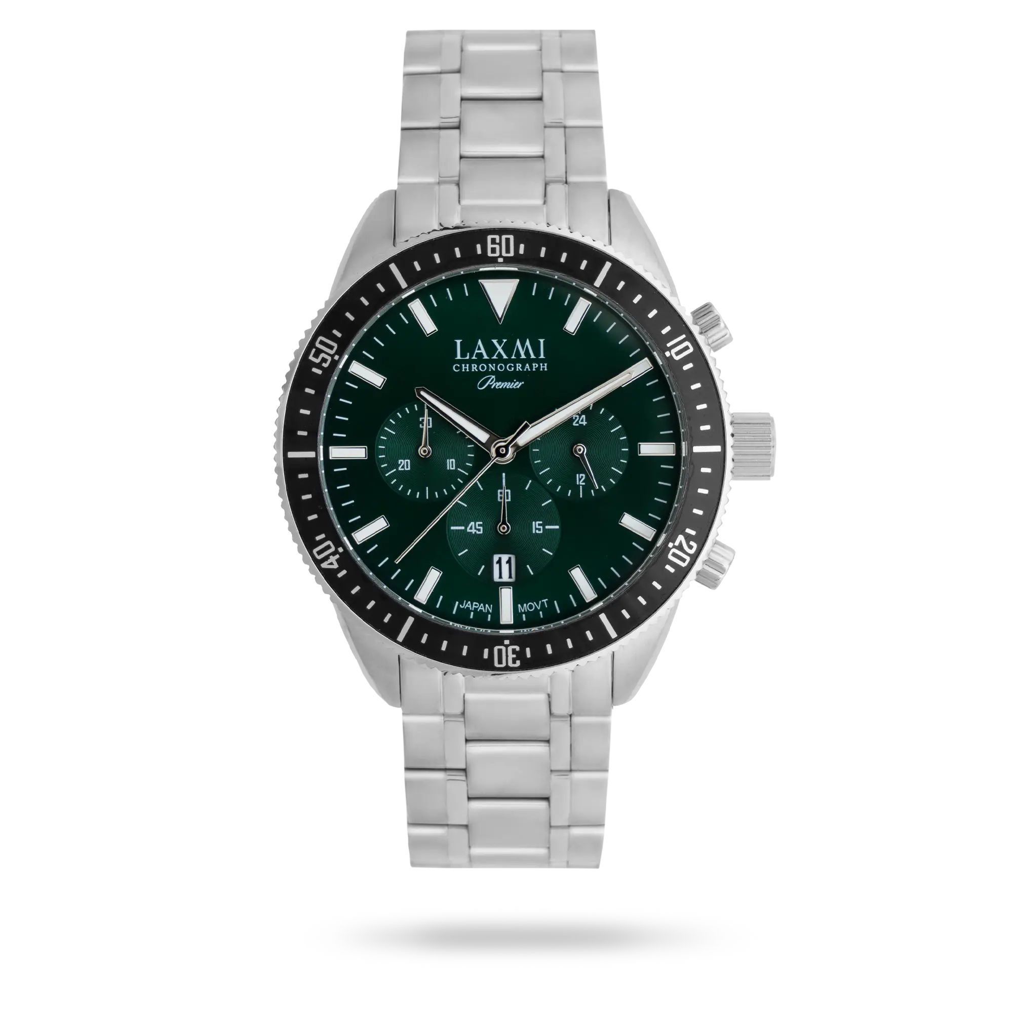 laxmi-watch-8198-4.webp ساعت مچی مردانه لاکسمی بند استیل نقره ای کد Laxmi 8198/4 - تصویر 1
