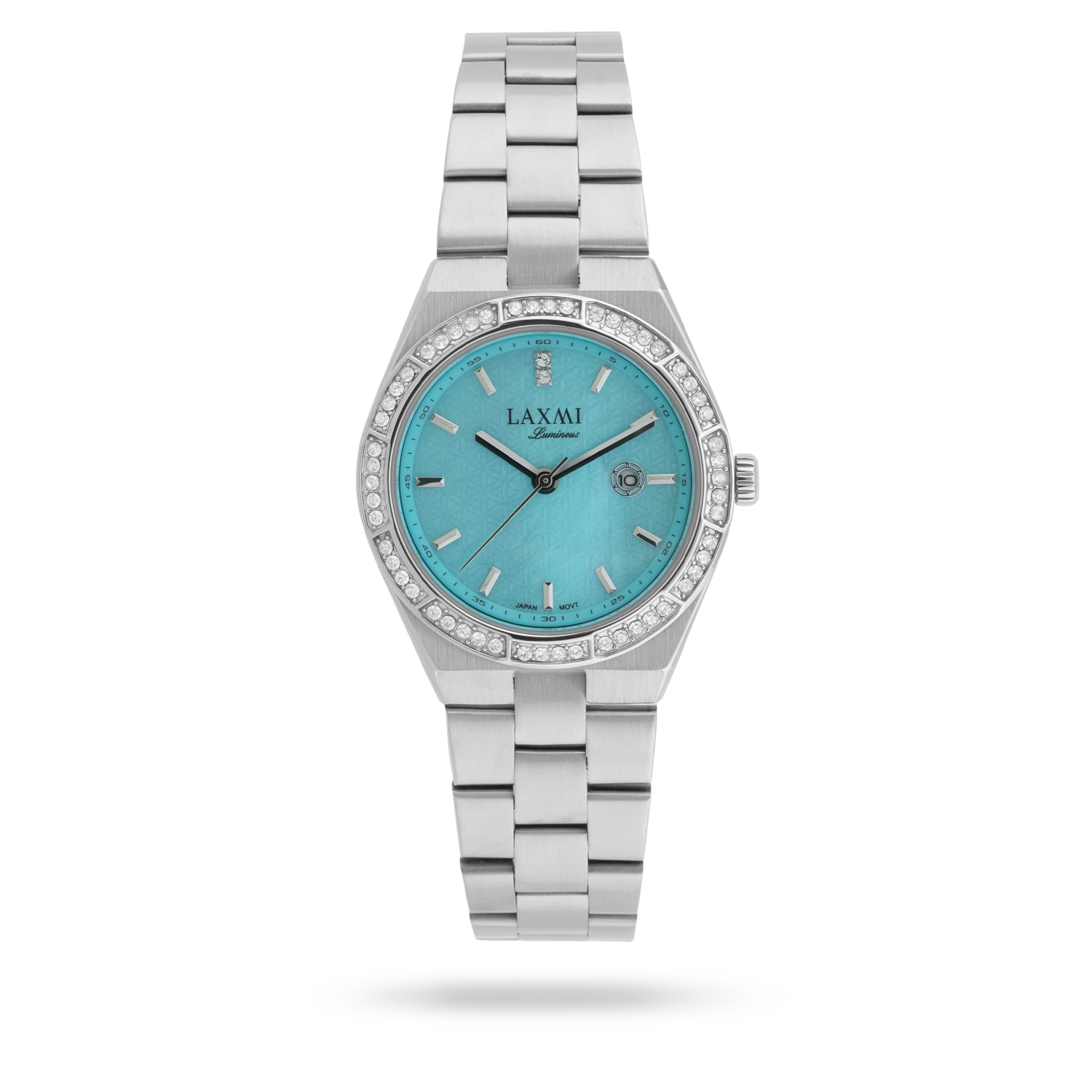 laxmi-watch-8210-3.webp ساعت مچی زنانه لاکسمی بند استیل نقره ای کد Laxmi 8210/3 - تصویر 1