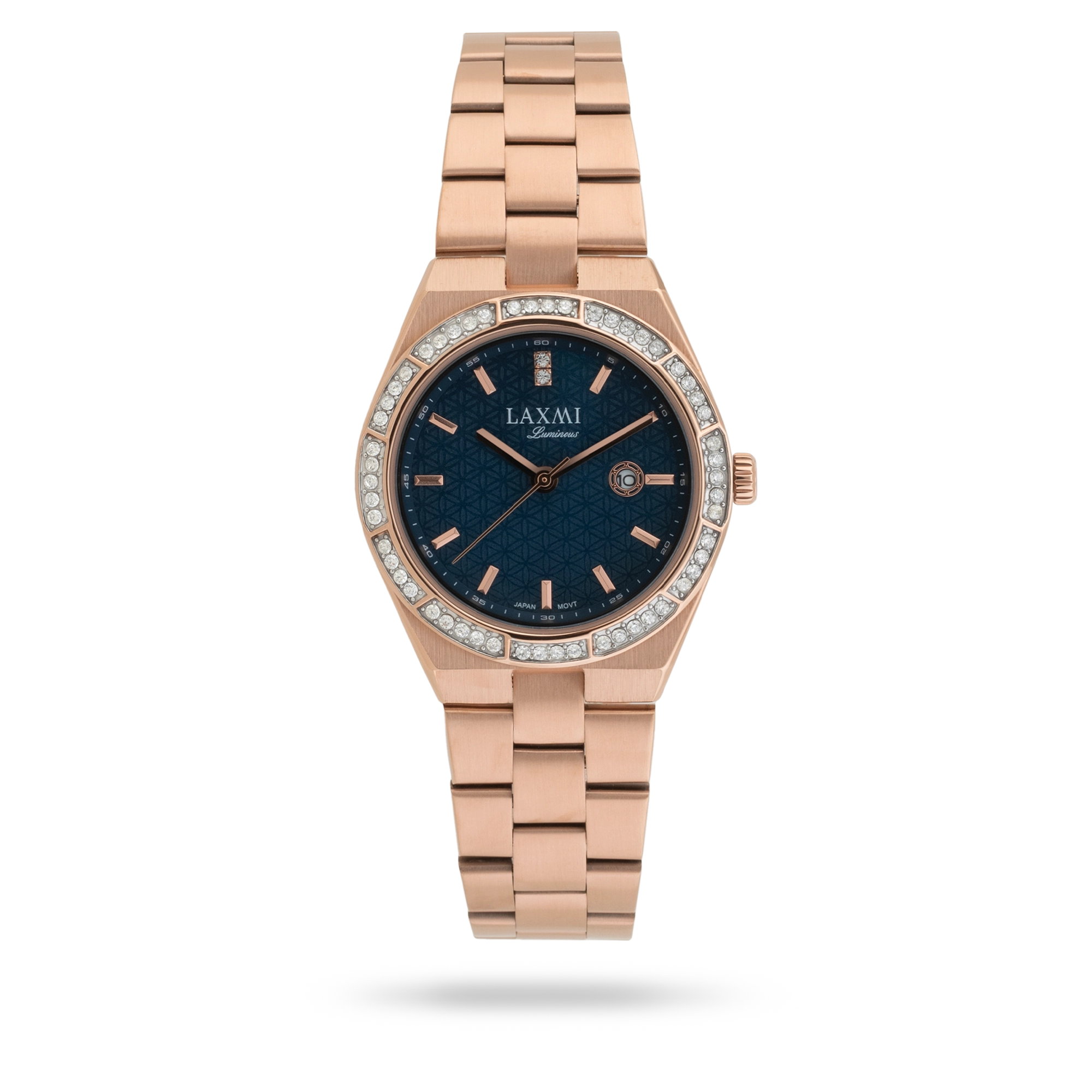 laxmi-watch-8210-7.webp ساعت مچی زنانه لاکسمی بند استیل رزگلد کد Laxmi 8210/7 - تصویر 1