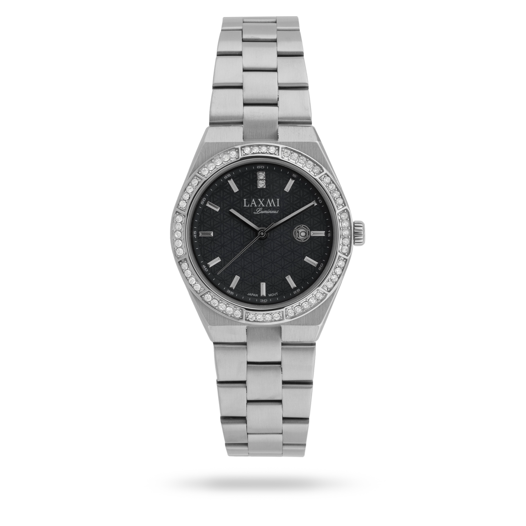 laxmi-watch-8210-8.webp ساعت مچی زنانه لاکسمی بند استیل نقره ای کد Laxmi 8210/8 - تصویر 1