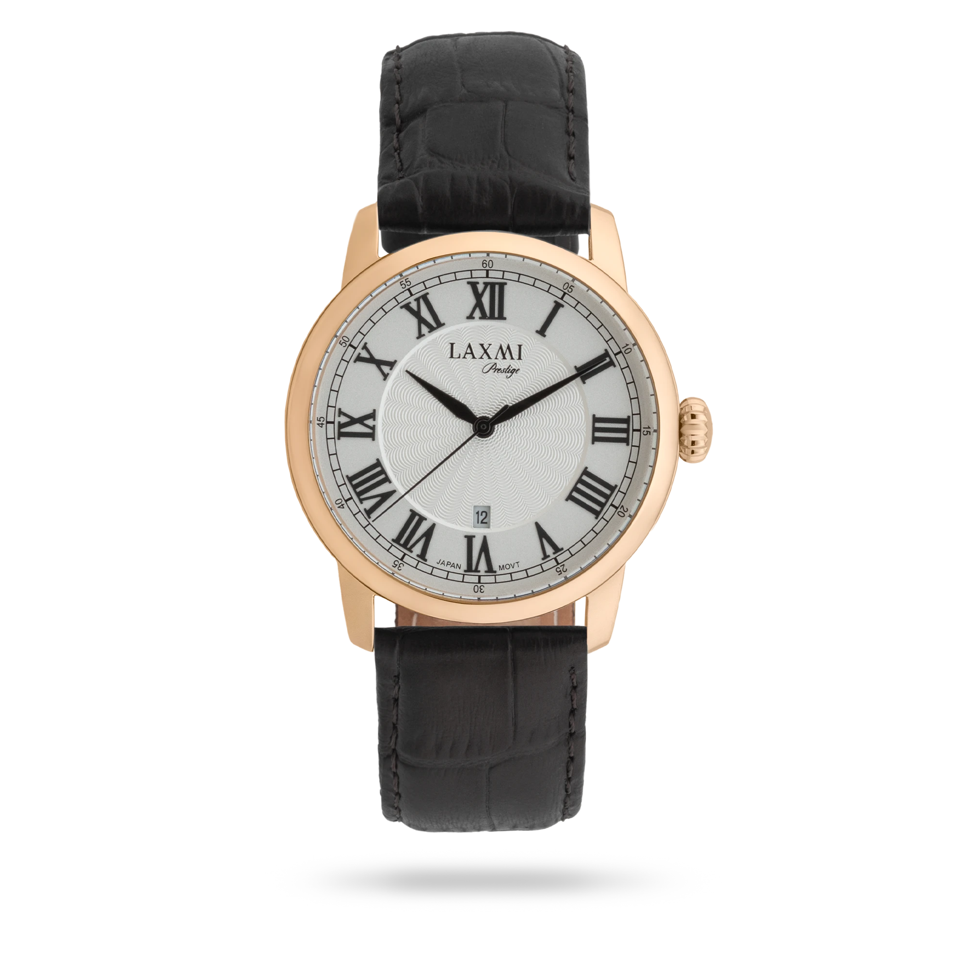laxmi-watch-8222-1.webp ساعت مچی مردانه لاکسمی بند چرم رزگلد کد Laxmi 8222/1 - تصویر 1