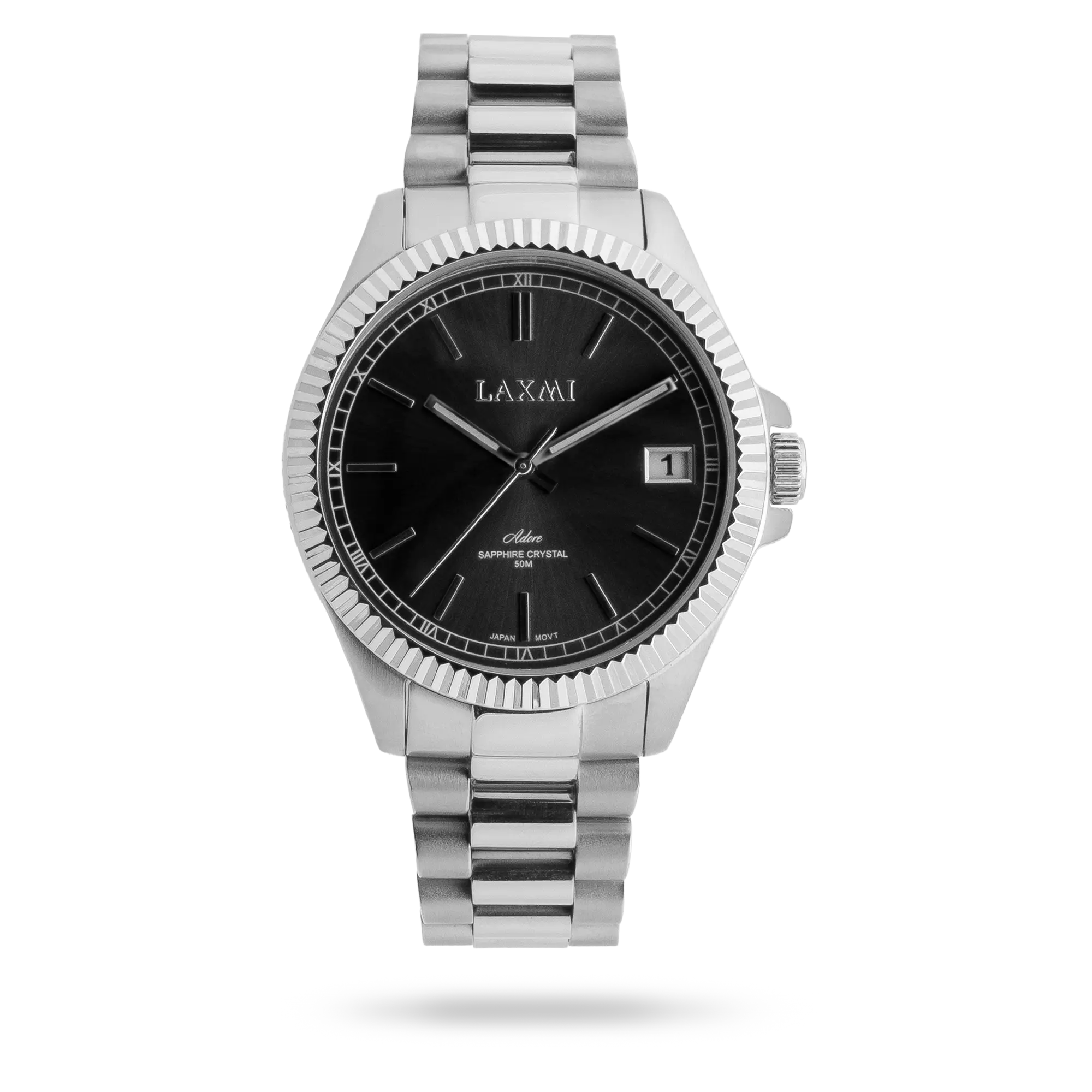 laxmi-watch-8506-34.webp ساعت مچی زنانه لاکسمی بند استیل نقره ای کد Laxmi 8506/34 - تصویر 1