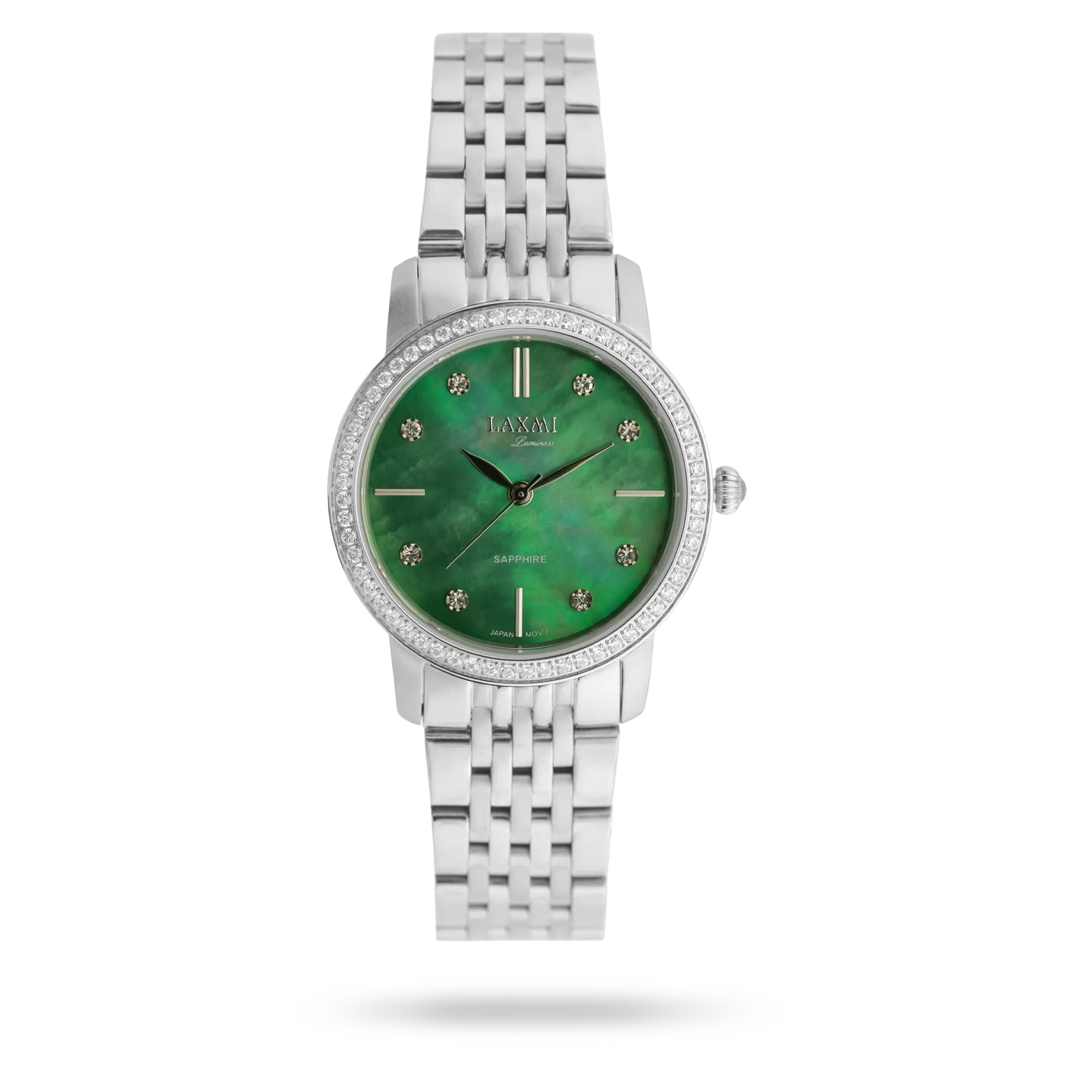laxmi-watch-8566-5.webp ساعت مچی زنانه لاکسمی بند استیل نقره ای کد Laxmi 8566/5 - تصویر 1