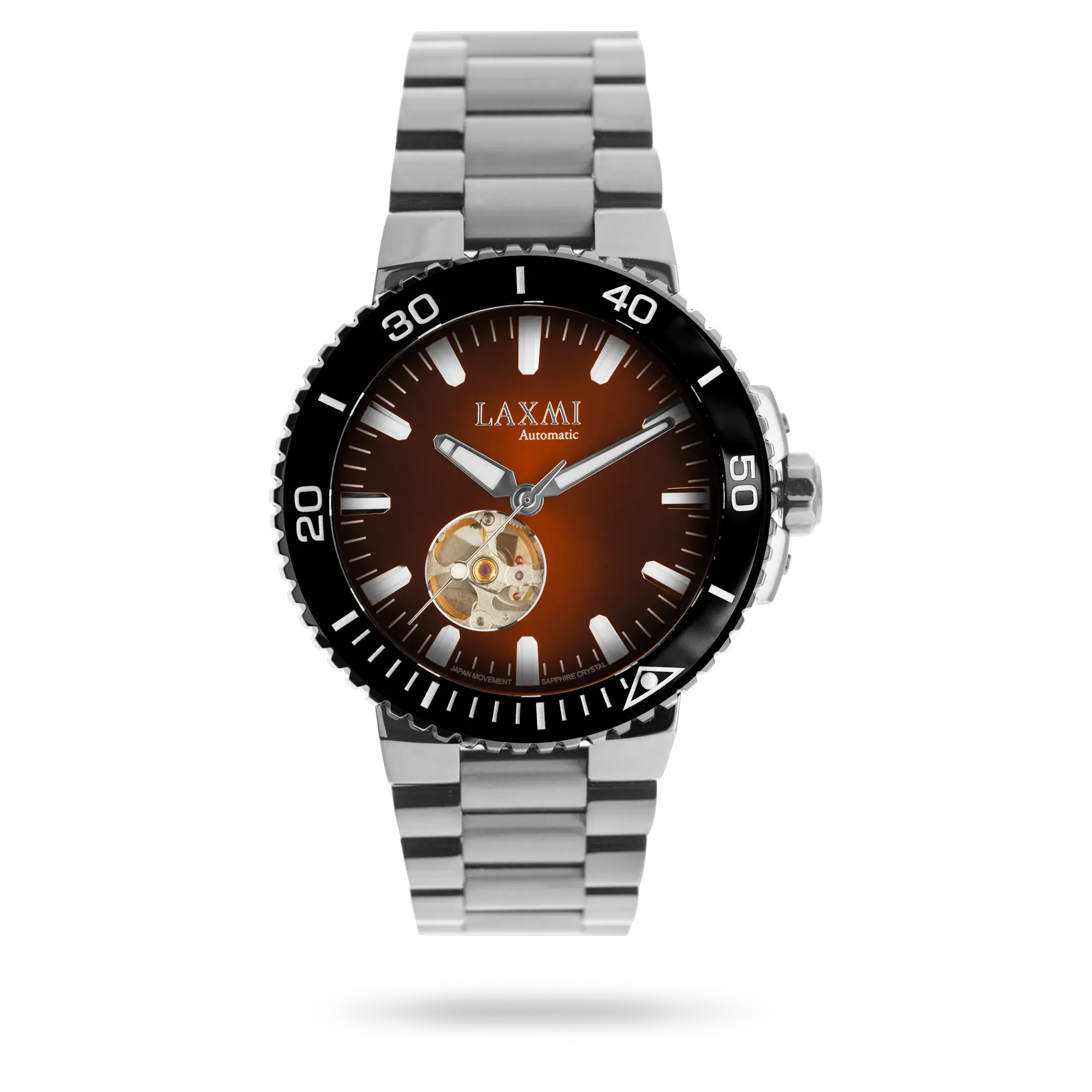 laxmi-watch-8567-6.webp ساعت مچی مردانه لاکسمی بند استیل نقره ای کد Laxmi 8567/6 - تصویر 1