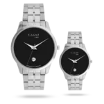 ساعت مچی ست لاکسمی بند استیل نقره ای کد Laxmi 8572/8