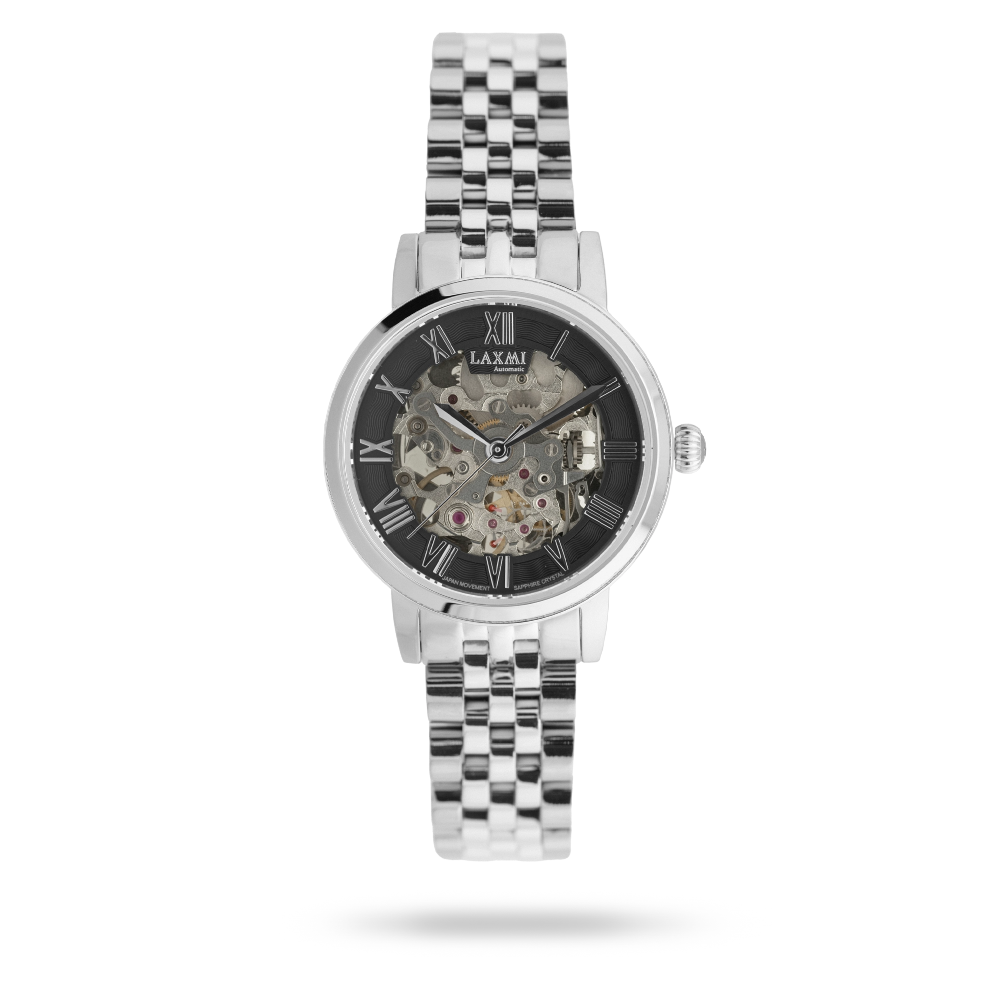 laxmi-watch-8599-1.webp ساعت مچی زنانه لاکسمی بند استیل نقره ای کد Laxmi 8599/1 - تصویر 1