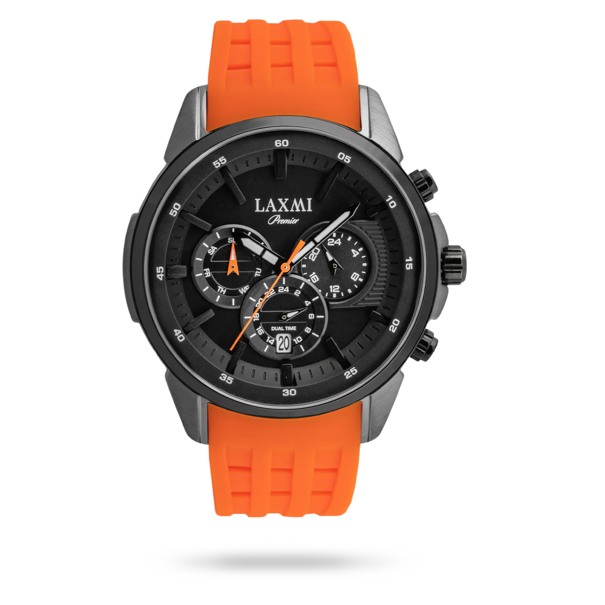 laxmi-watch-8805-5.webp ساعت مچی مردانه لاکسمی بند سیلیکون دودی کد Laxmi 8805/5 - تصویر 1