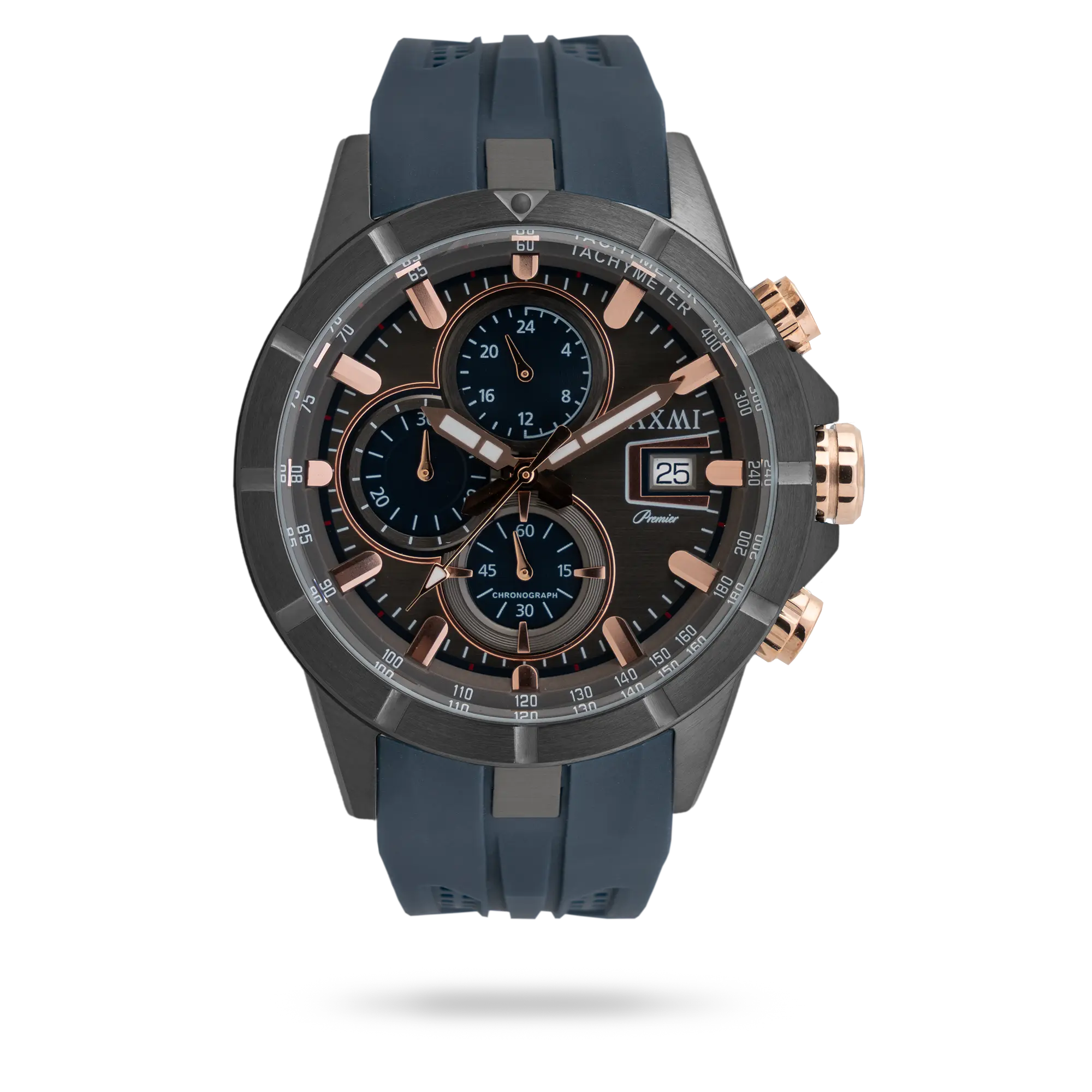 laxmi-watch-8807-1.webp ساعت مچی مردانه لاکسمی بند سیلیکون مشکی کد Laxmi 8807/1 - تصویر 1