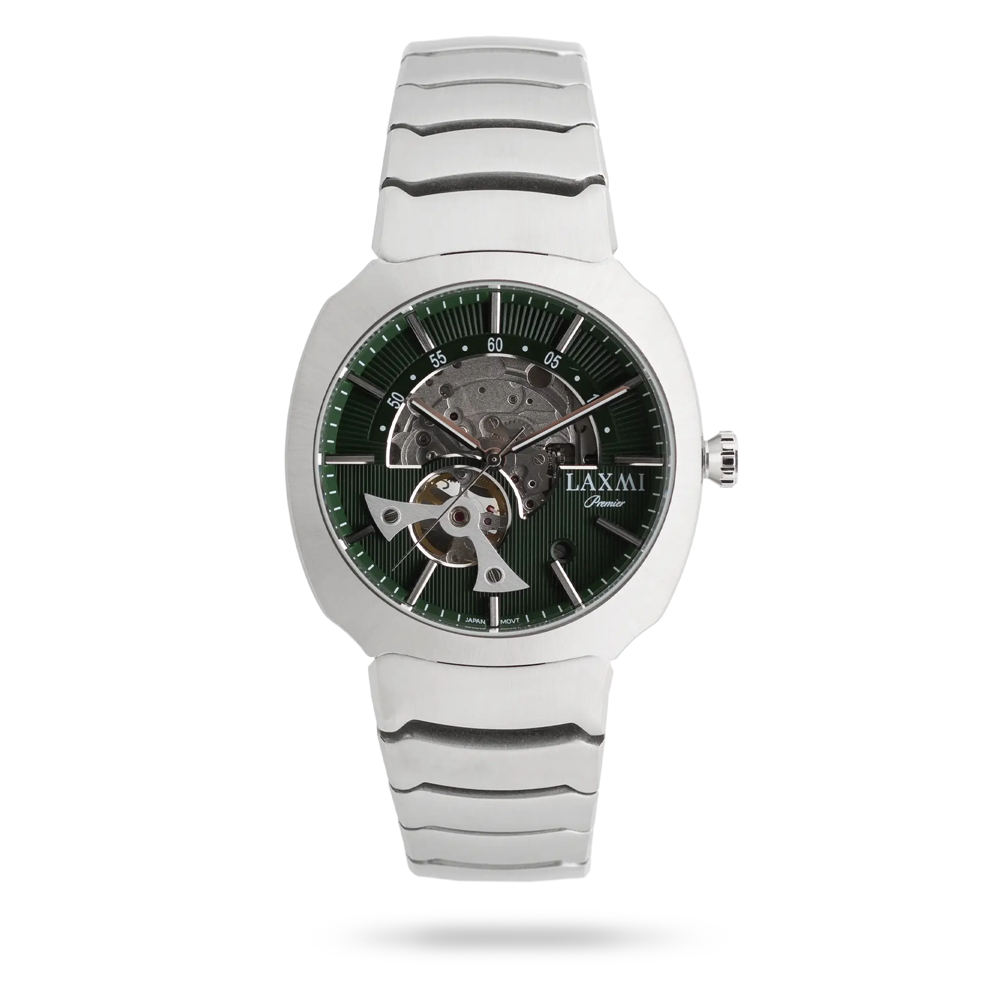 laxmi-watch-8816-5.webp ساعت مچی مردانه لاکسمی بند استیل نقره ای کد Laxmi 8816/5 - تصویر 1