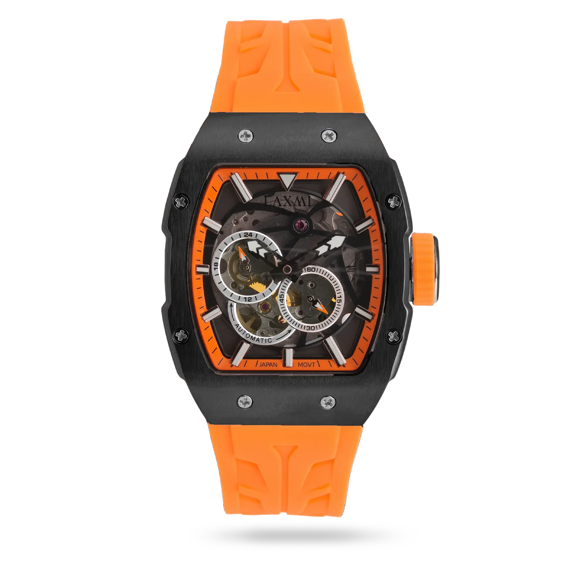 laxmi-watch-8820-5.webp ساعت مچی مردانه لاکسمی بند سیلیکون مشکی کد Laxmi 8820/5 - تصویر 1