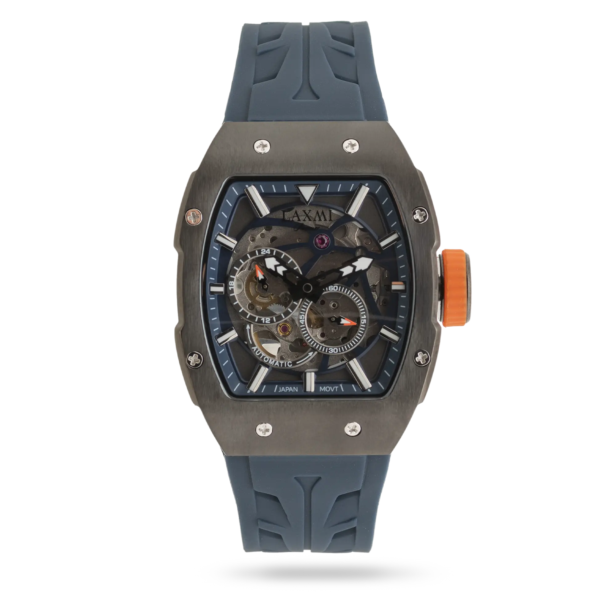 laxmi-watch-8820.webp ساعت مچی مردانه لاکسمی بند سیلیکون دودی کد Laxmi 8820 - تصویر 1