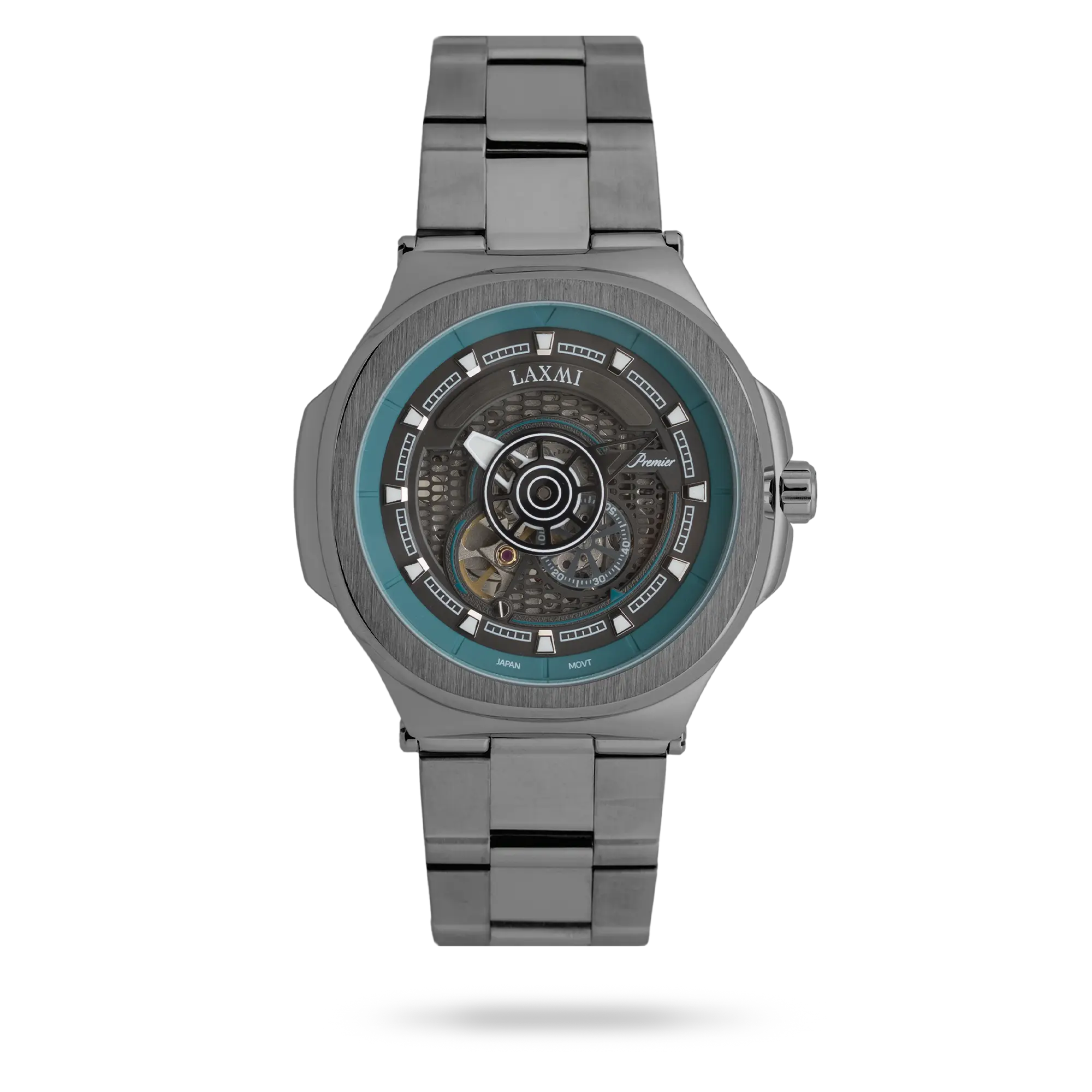 laxmi-watch-8822-2.webp ساعت مچی مردانه لاکسمی بند استیل دودی کد Laxmi 8822/2 - تصویر 1