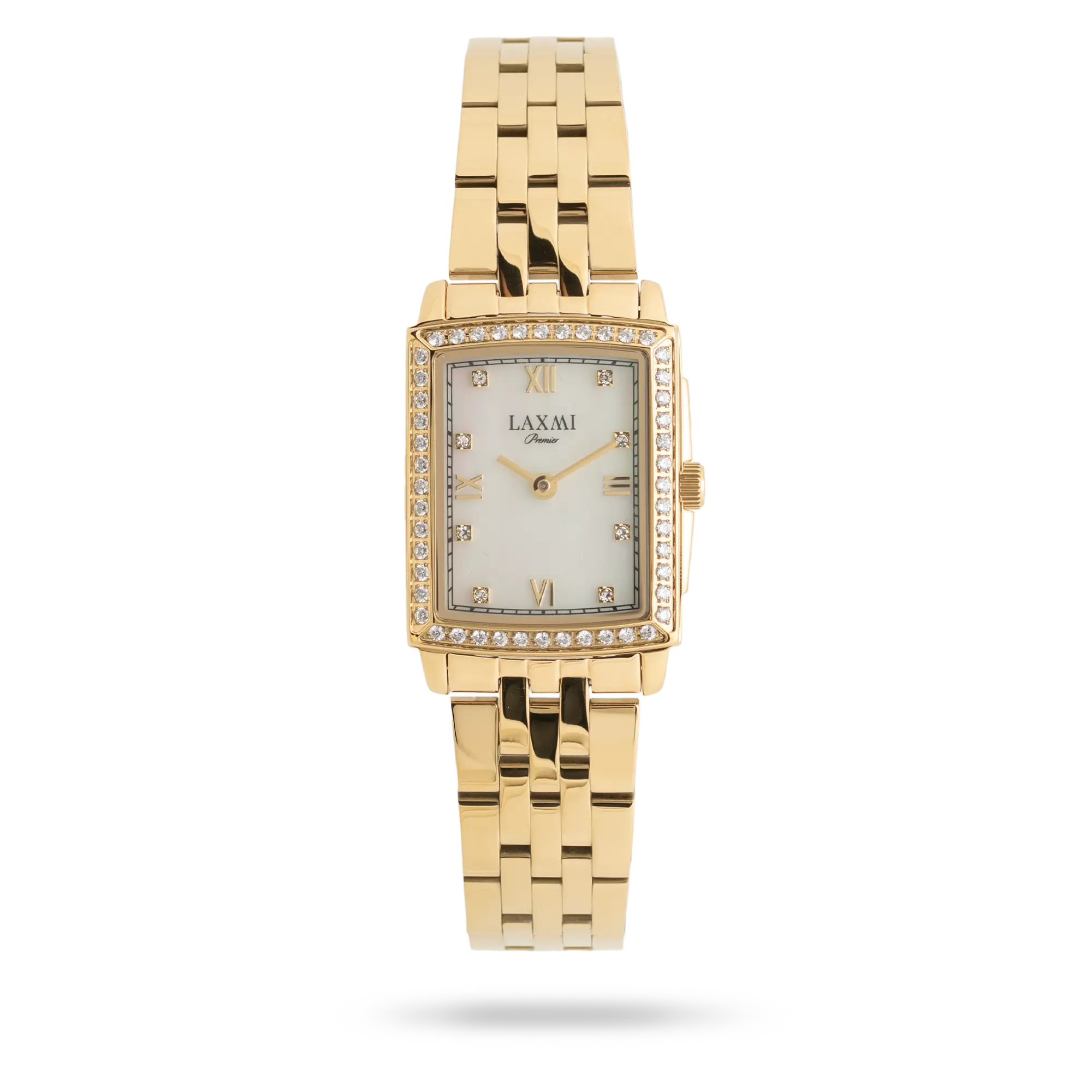 laxmi-watch-8826.webp ساعت مچی زنانه لاکسمی بند استیل طلایی کد Laxmi 8826 - تصویر 1