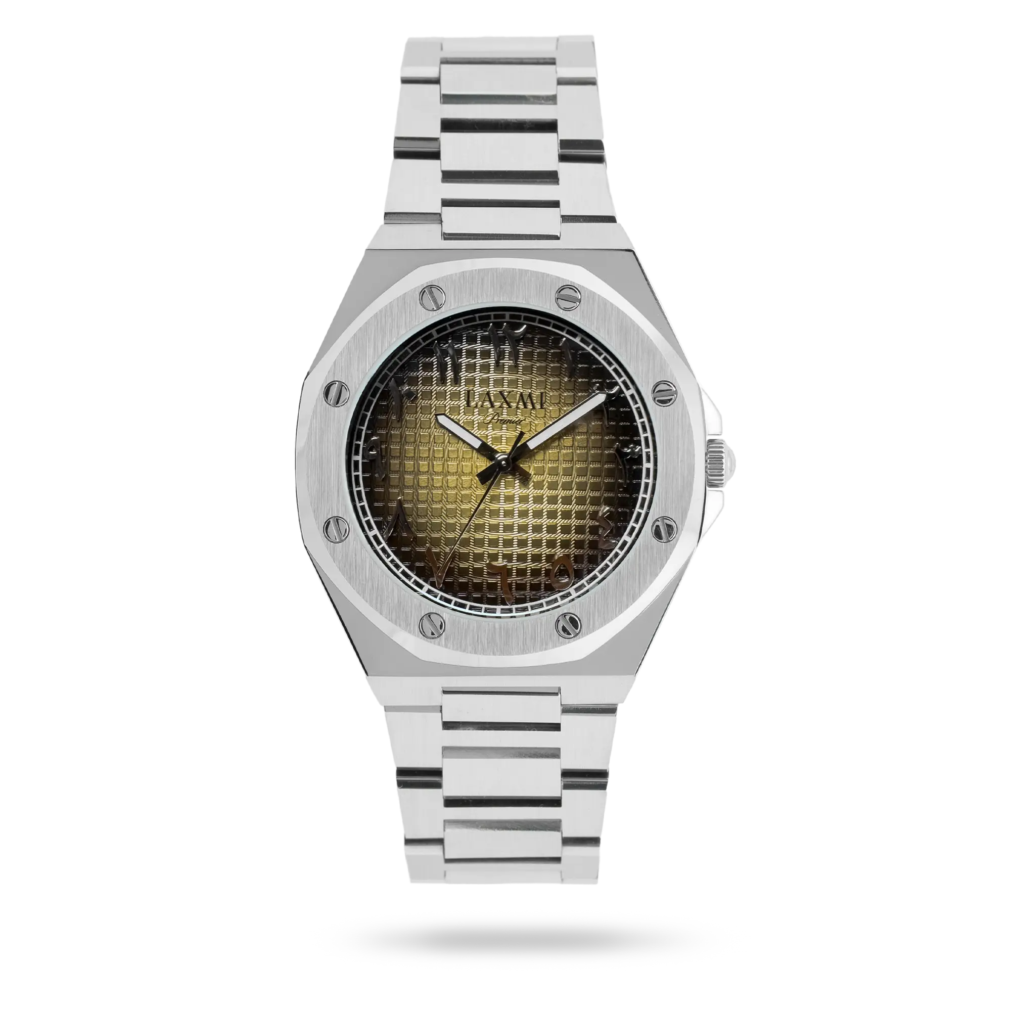 laxmi-watch-8827-3.webp ساعت مچی مردانه لاکسمی بند استیل نقره ای کد Laxmi 8827/3 - تصویر 1