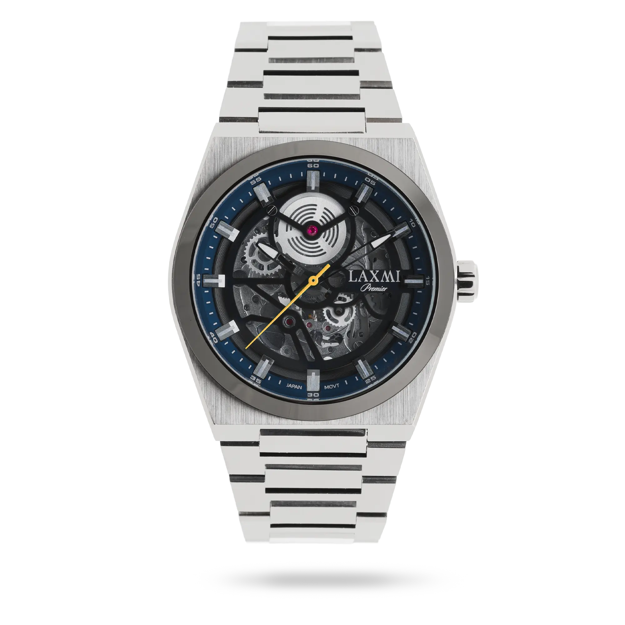 laxmi-watch-8828-1.webp ساعت مچی مردانه لاکسمی بند استیل نقره ای کد Laxmi 8828/1 - تصویر 1