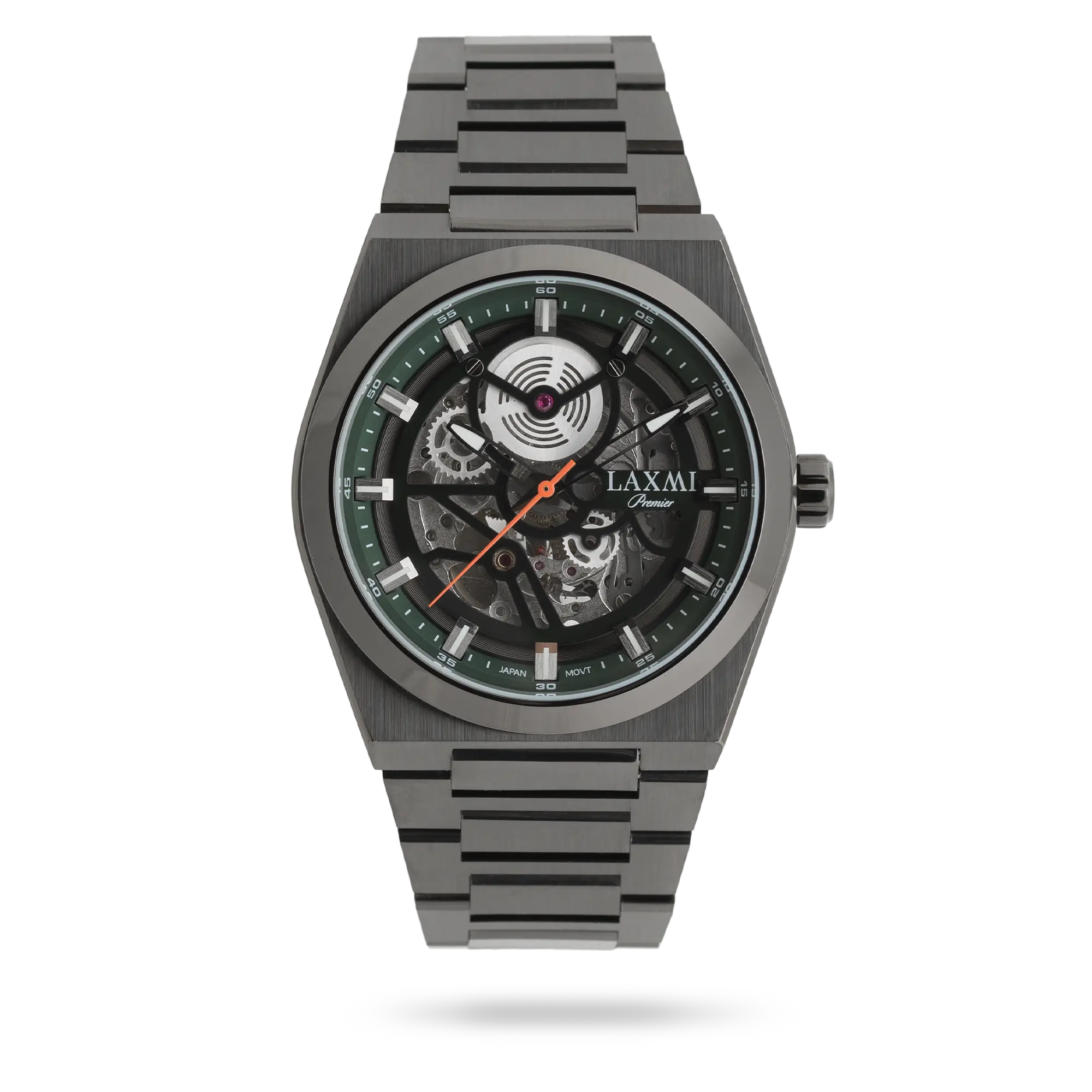laxmi-watch-8828-2.webp ساعت مچی مردانه لاکسمی بند استیل دودی کد Laxmi 8828/2 - تصویر 1
