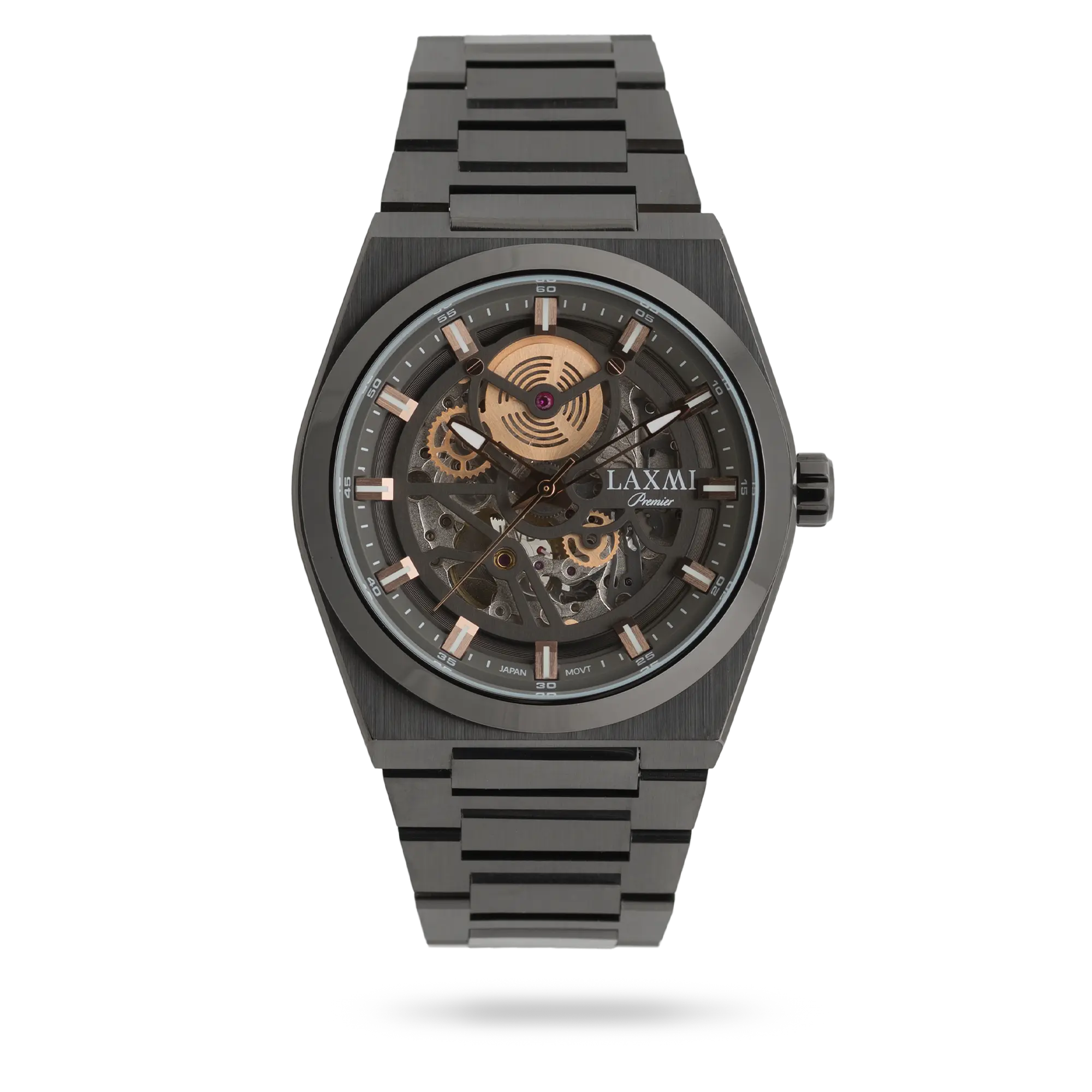 laxmi-watch-8828-3.webp ساعت مچی مردانه لاکسمی بند استیل دودی کد Laxmi 8828/3 - تصویر 1