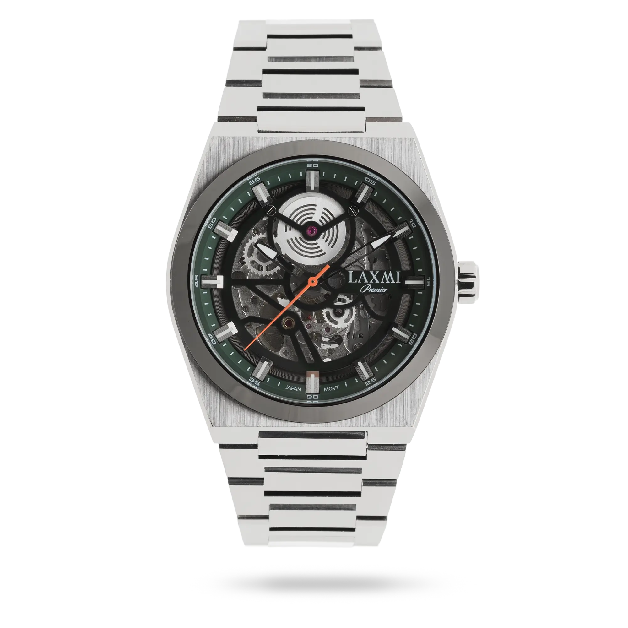laxmi-watch-8828-5.webp ساعت مچی مردانه لاکسمی بند استیل نقره ای کد Laxmi 8828/5 - تصویر 1