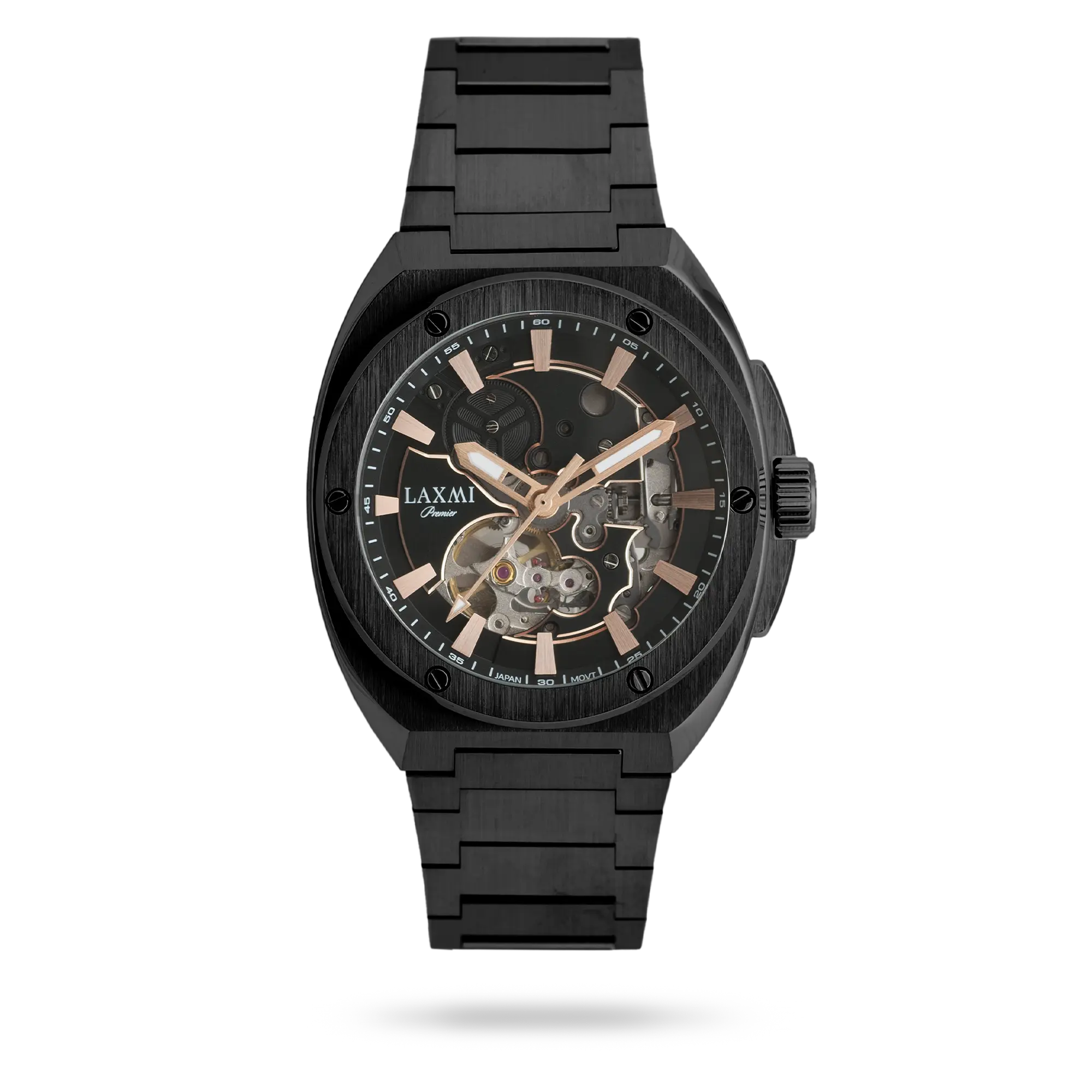 laxmi-watch-8830-4.webp ساعت مچی مردانه لاکسمی بند استیل نقره ای کد Laxmi 8830/4 - تصویر 1