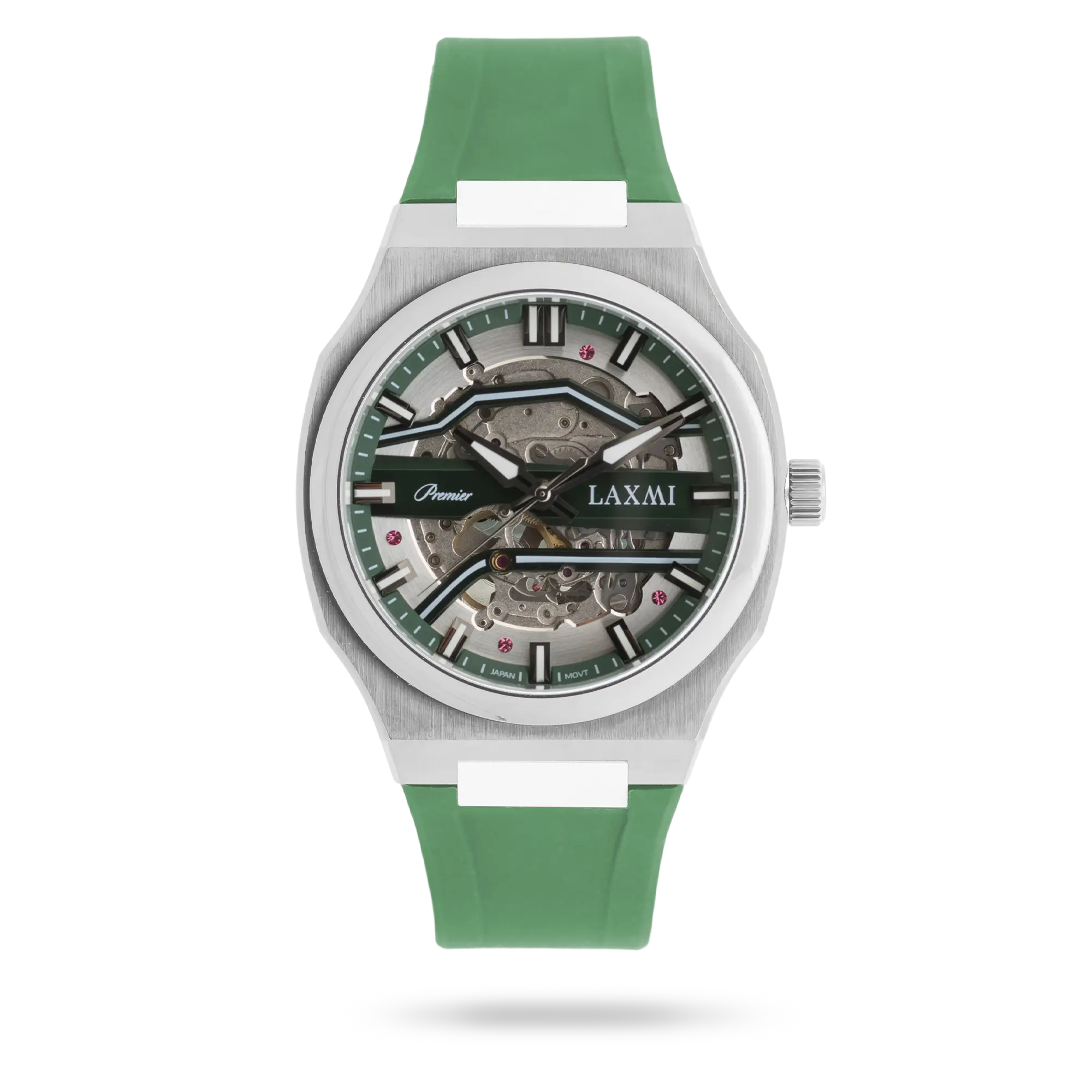 laxmi-watch-8832-4.webp ساعت مچی مردانه لاکسمی بند سیلیکون نقره ای کد Laxmi 8832/4 - تصویر 1