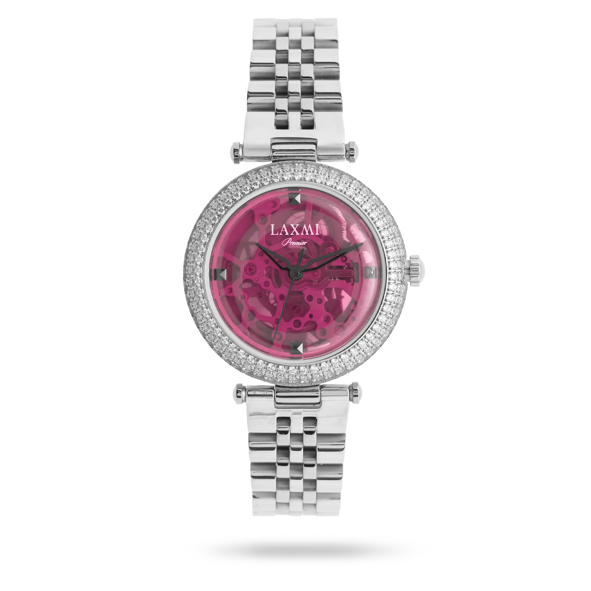 laxmi-watch-8836-2.webp ساعت مچی زنانه لاکسمی بند استیل نقره ای کد Laxmi 8836/2 - تصویر 1