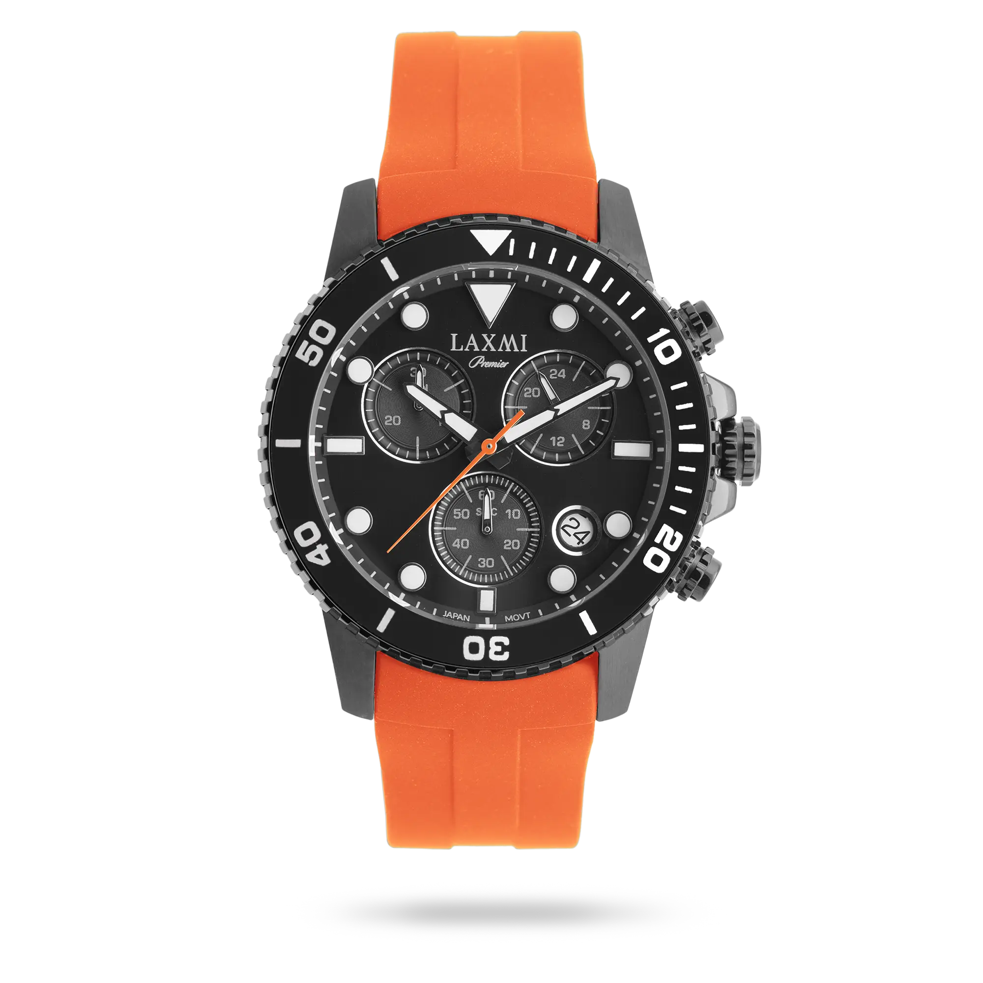 laxmi-watch-8837-2.webp ساعت مچی مردانه لاکسمی بند سیلیکون مشکی کد Laxmi 8837/2 - تصویر 1