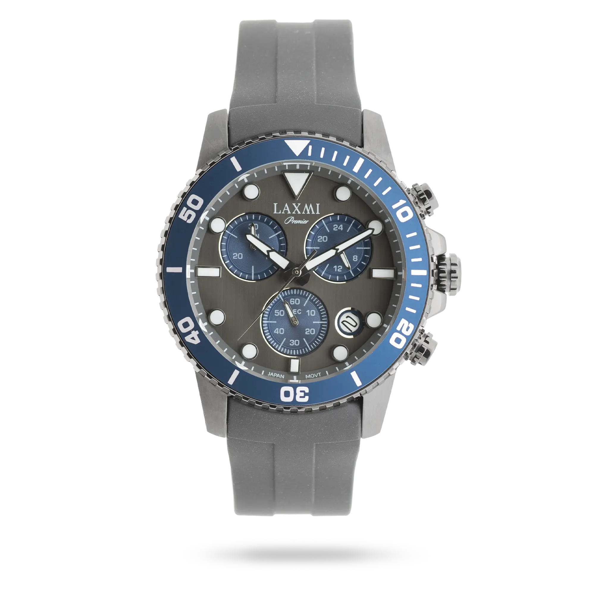 laxmi-watch-8837-3.webp ساعت مچی مردانه لاکسمی بند سیلیکون دودی کد Laxmi 8837/3 - تصویر 1