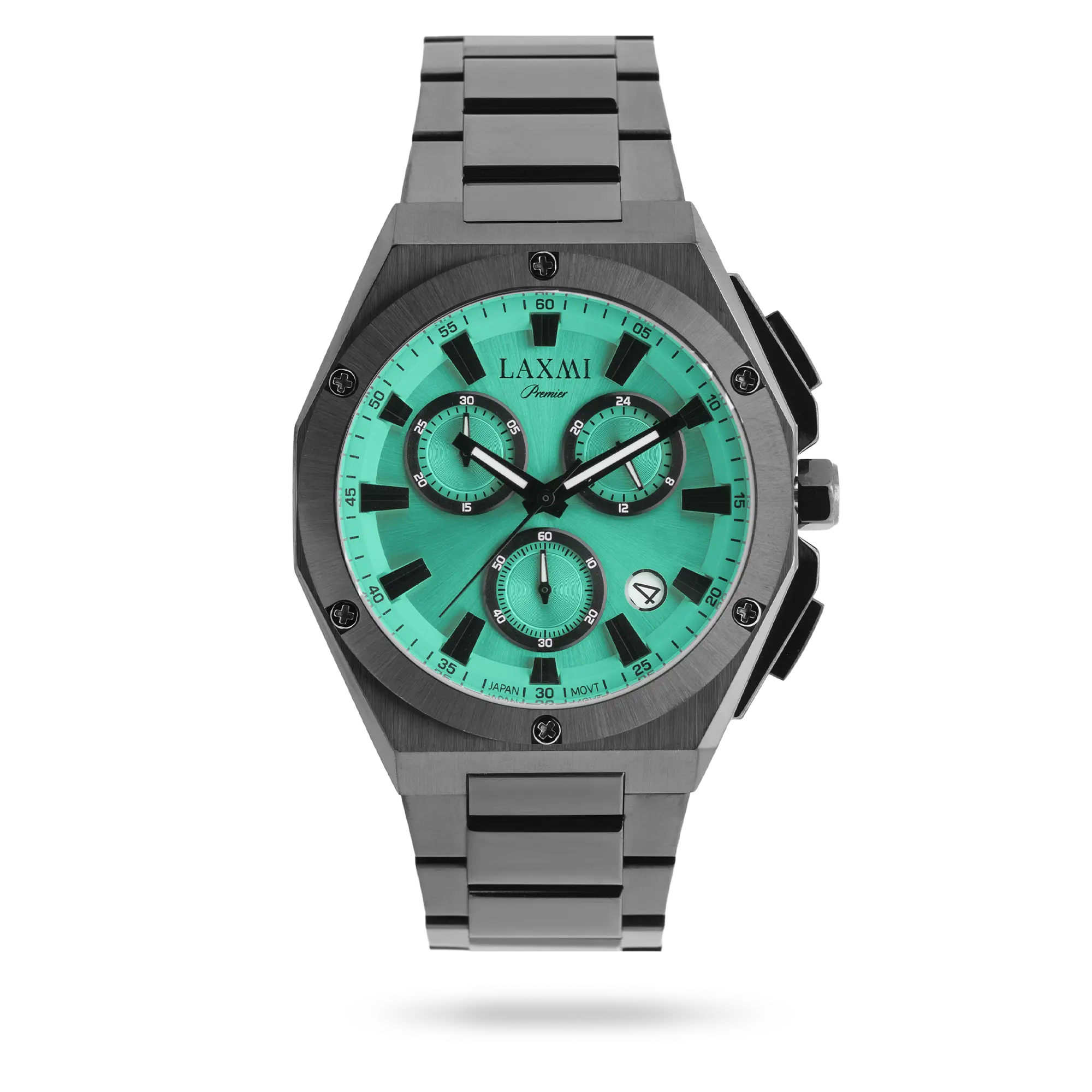 laxmi-watch-8838-1.webp ساعت مچی مردانه لاکسمی بند استیل دودی کد Laxmi 8838/1 - تصویر 1