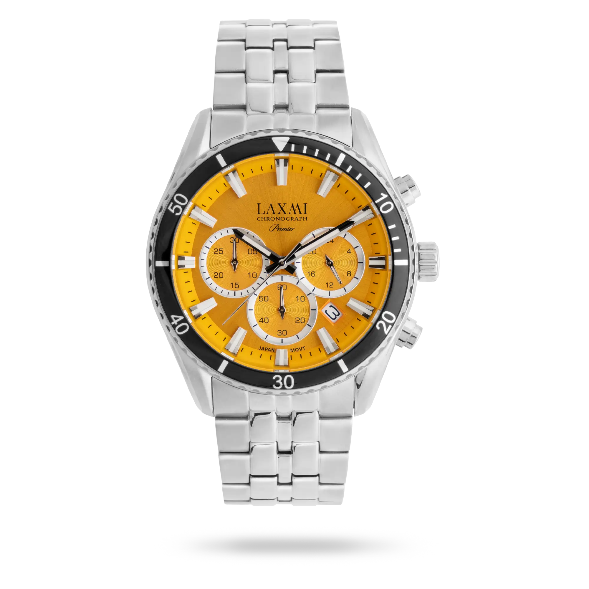 laxmi-watch-8904-5.webp ساعت مچی مردانه لاکسمی بند استیل نقره ای کد Laxmi 8904/5 - تصویر 1