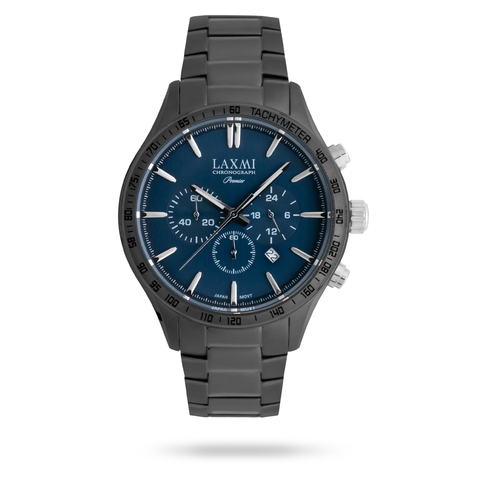 laxmi-watch-8905-4.webp ساعت مچی مردانه لاکسمی بند استیل مشکی کد Laxmi 8905/4 - تصویر 1