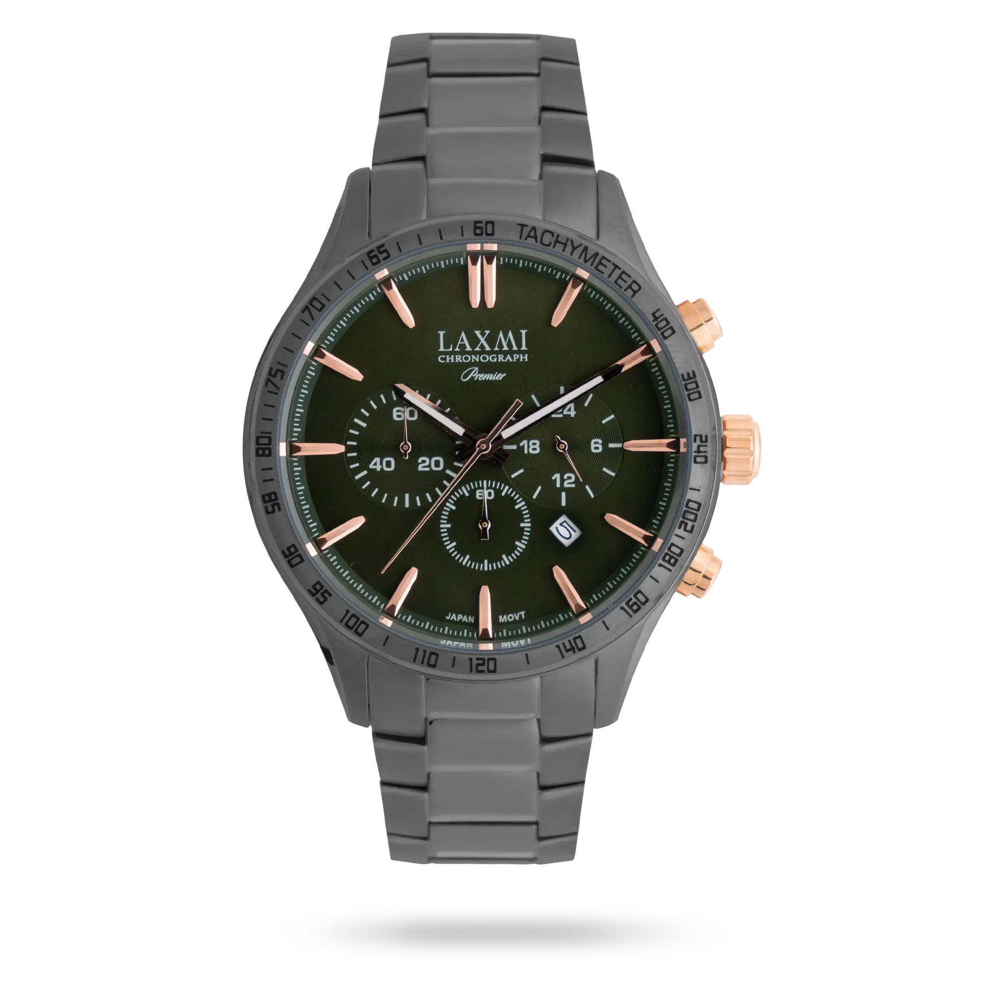 laxmi-watch-8905-6.webp ساعت مچی مردانه لاکسمی بند استیل دودی کد Laxmi 8905/6 - تصویر 1