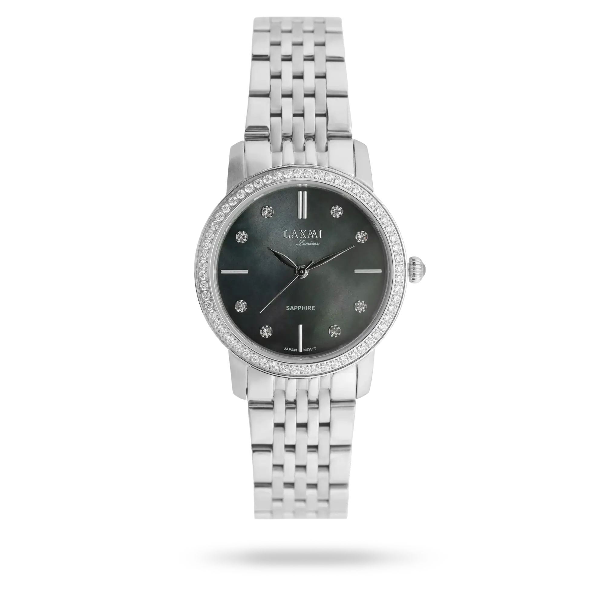 laxmi-wrist-watch-8566.webp ساعت مچی زنانه لاکسمی بند استیل نقره ای کد Laxmi 8566 - تصویر 1