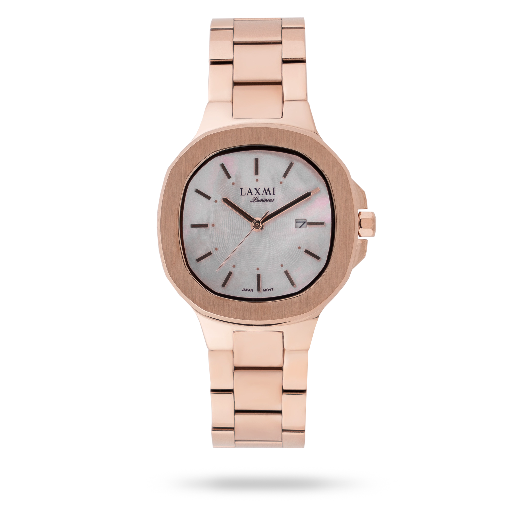 laxmiwatch-8136-9.webp ساعت مچی زنانه لاکسمی بند استیل رزگلد کد Laxmi 8136/9 - تصویر 1