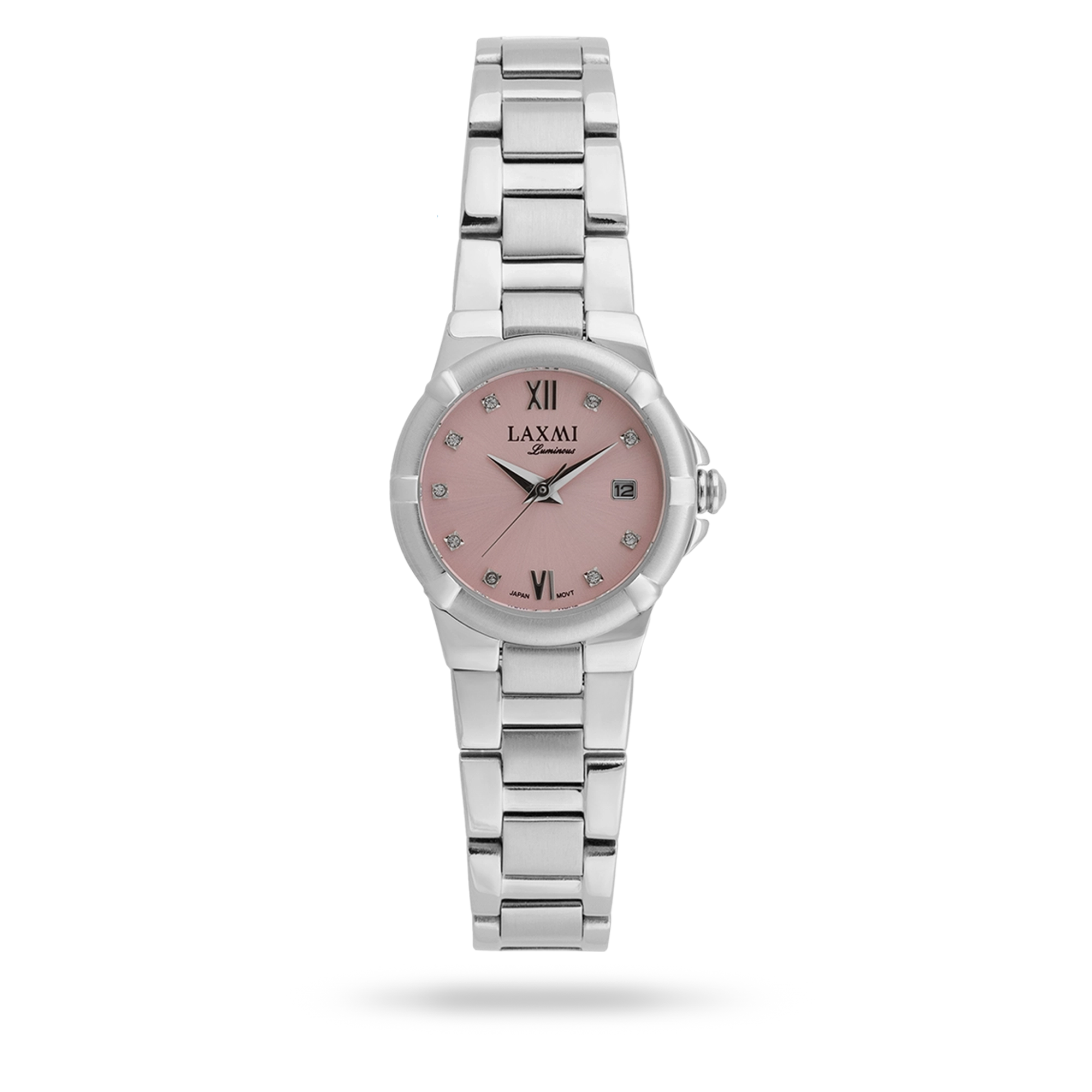 laxmiwatch-8219-3.webp ساعت مچی زنانه لاکسمی بند استیل نقره ای کد Laxmi 8219/3 - تصویر 1
