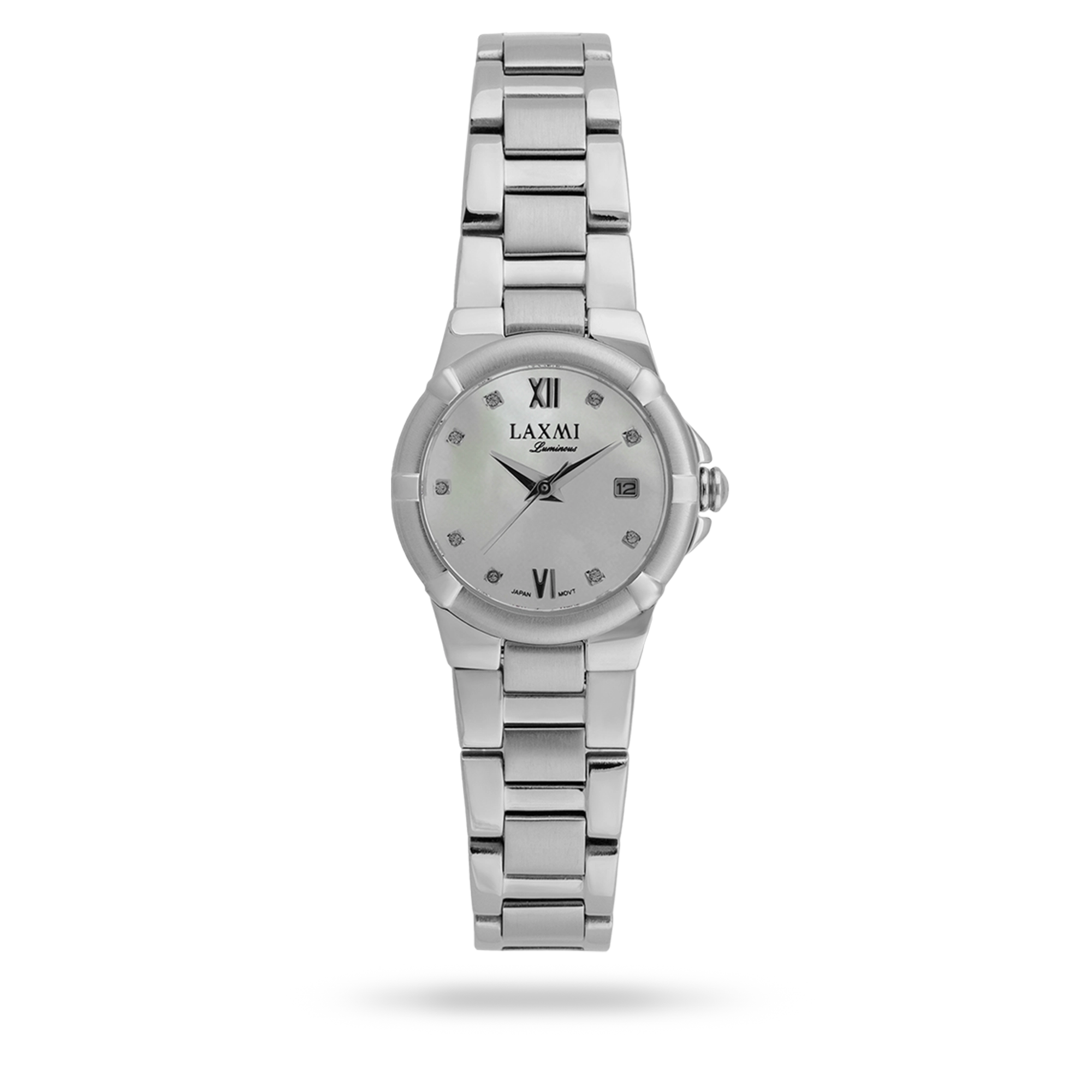 laxmiwatch-8219.webp ساعت مچی زنانه لاکسمی بند استیل نقره ای کد Laxmi 8219 - تصویر 1