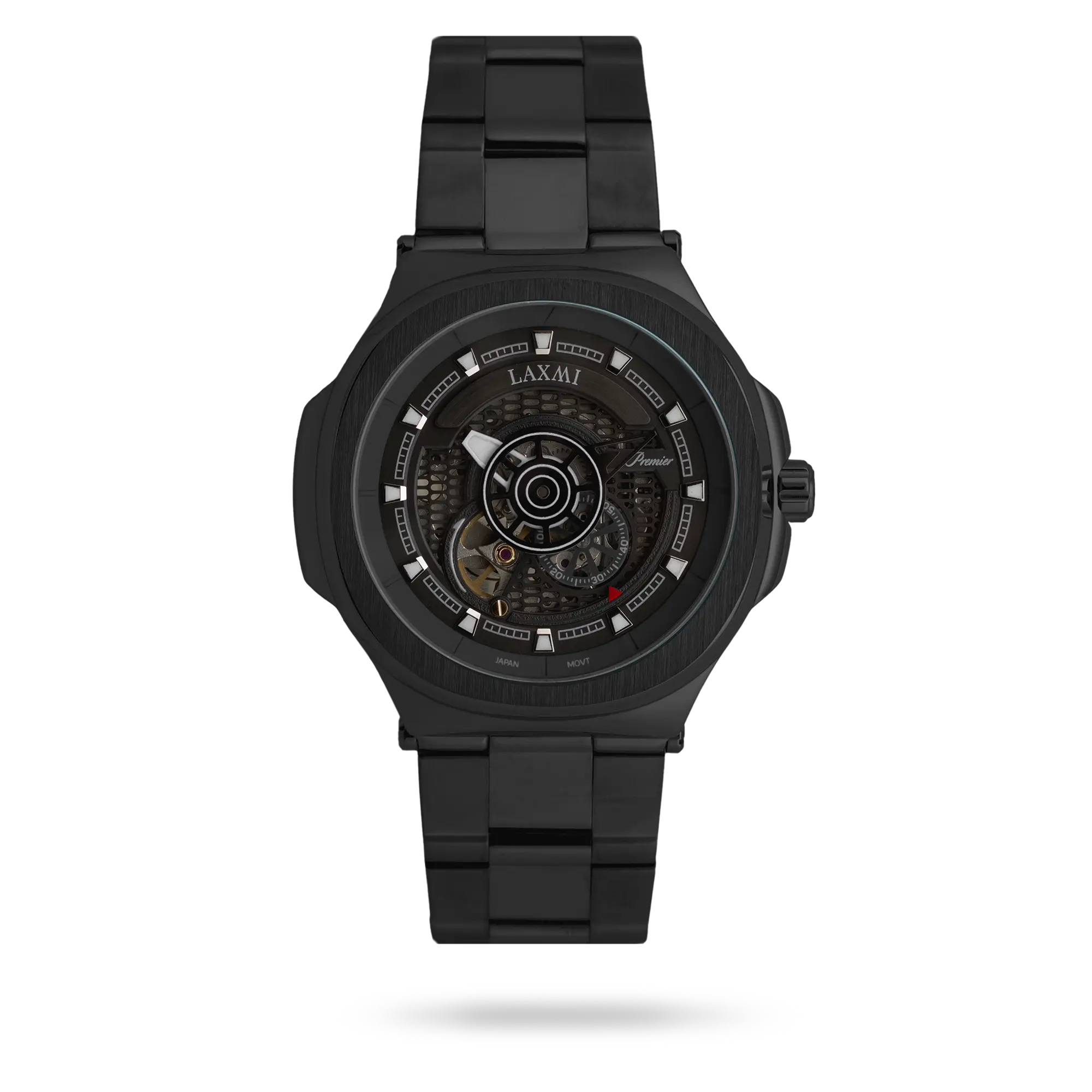laxmiwatch-8822.webp ساعت مچی مردانه لاکسمی بند استیل مشکی کد Laxmi 8822 - تصویر 1