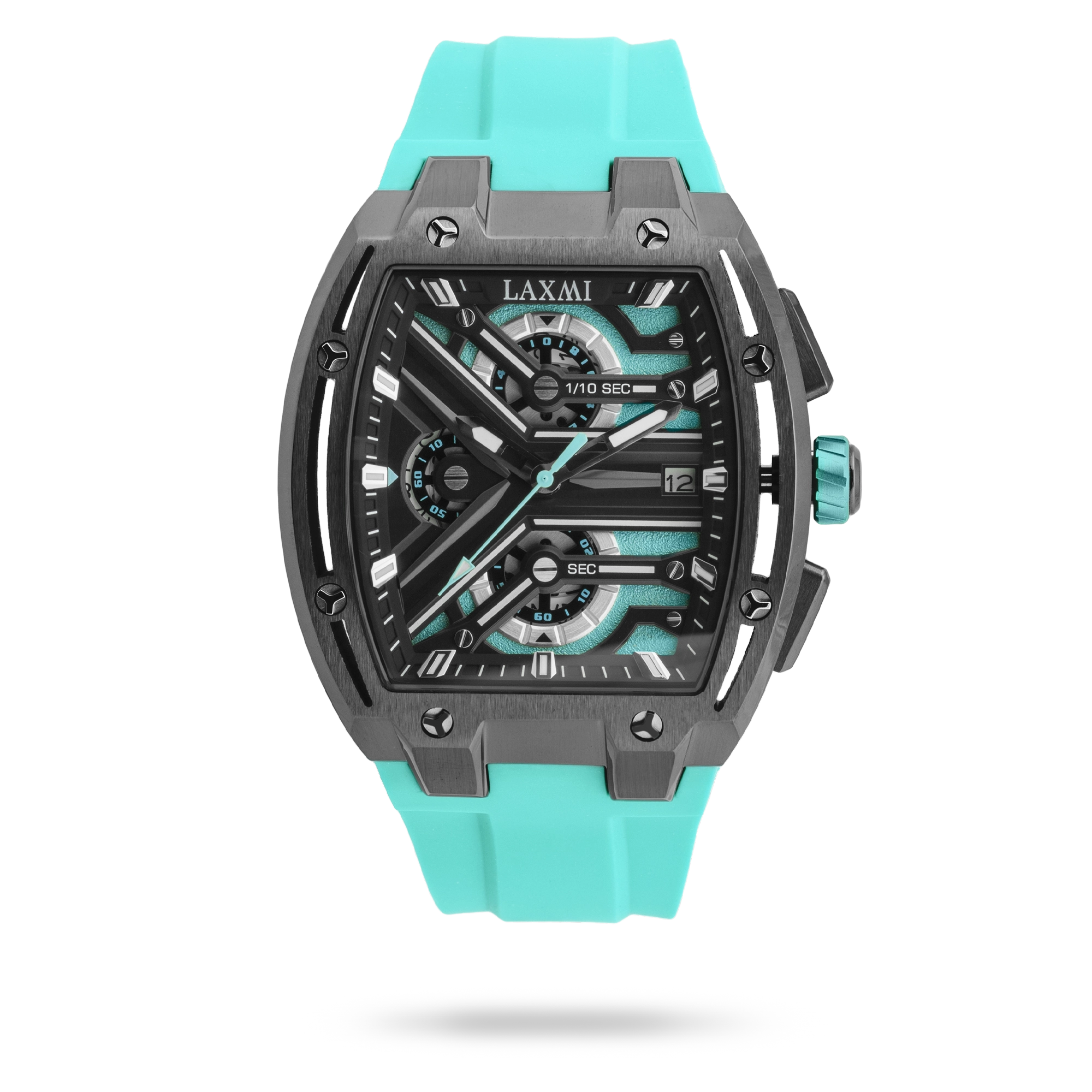laxmiwatch-8916-7.webp ساعت مچی مردانه لاکسمی بند رابر مشکی کد Laxmi 8916/7 - تصویر 1