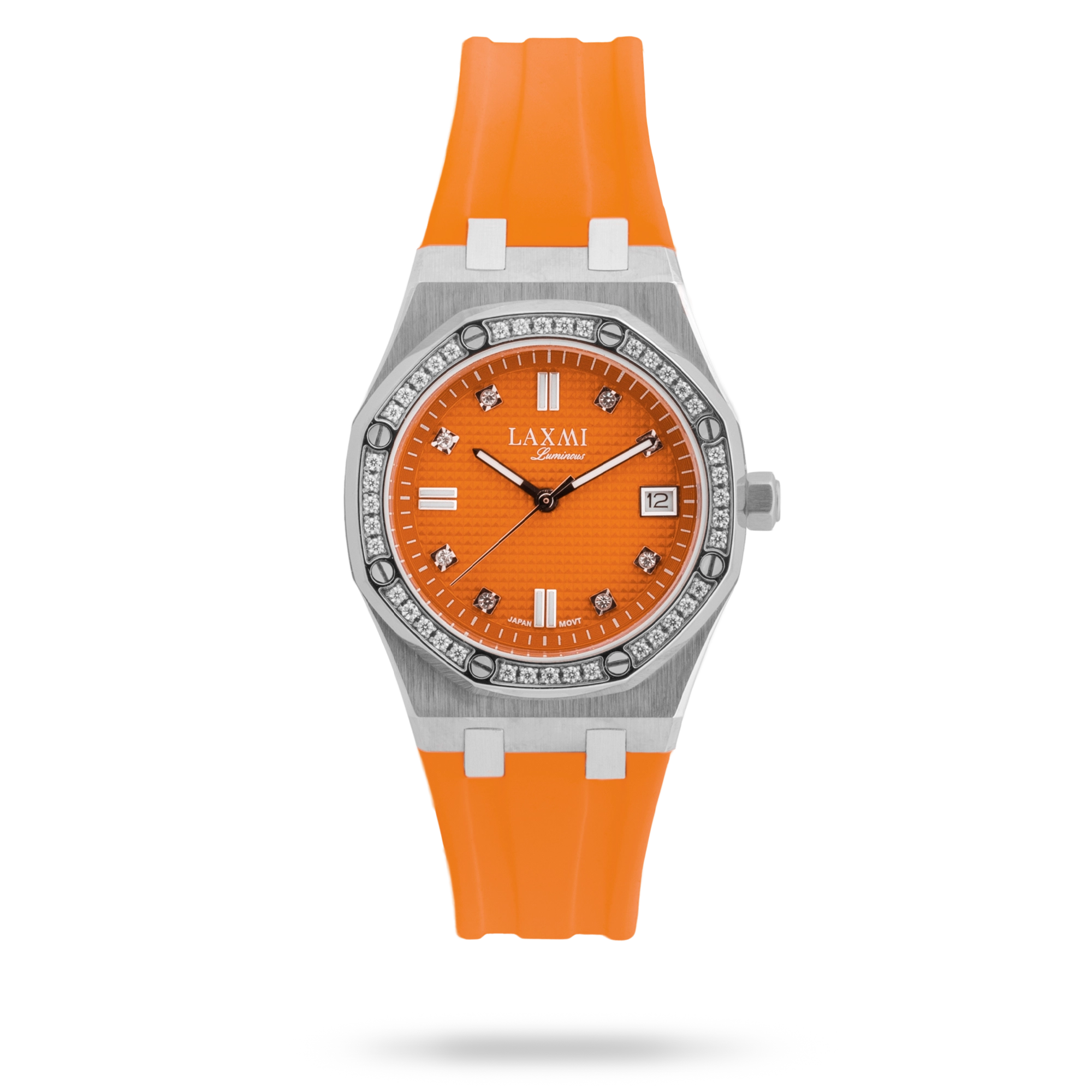 laxmiwatch-8945-8.webp ساعت مچی زنانه لاکسمی بند سیلیکون نقره ای کد Laxmi 8945/8 - تصویر 1