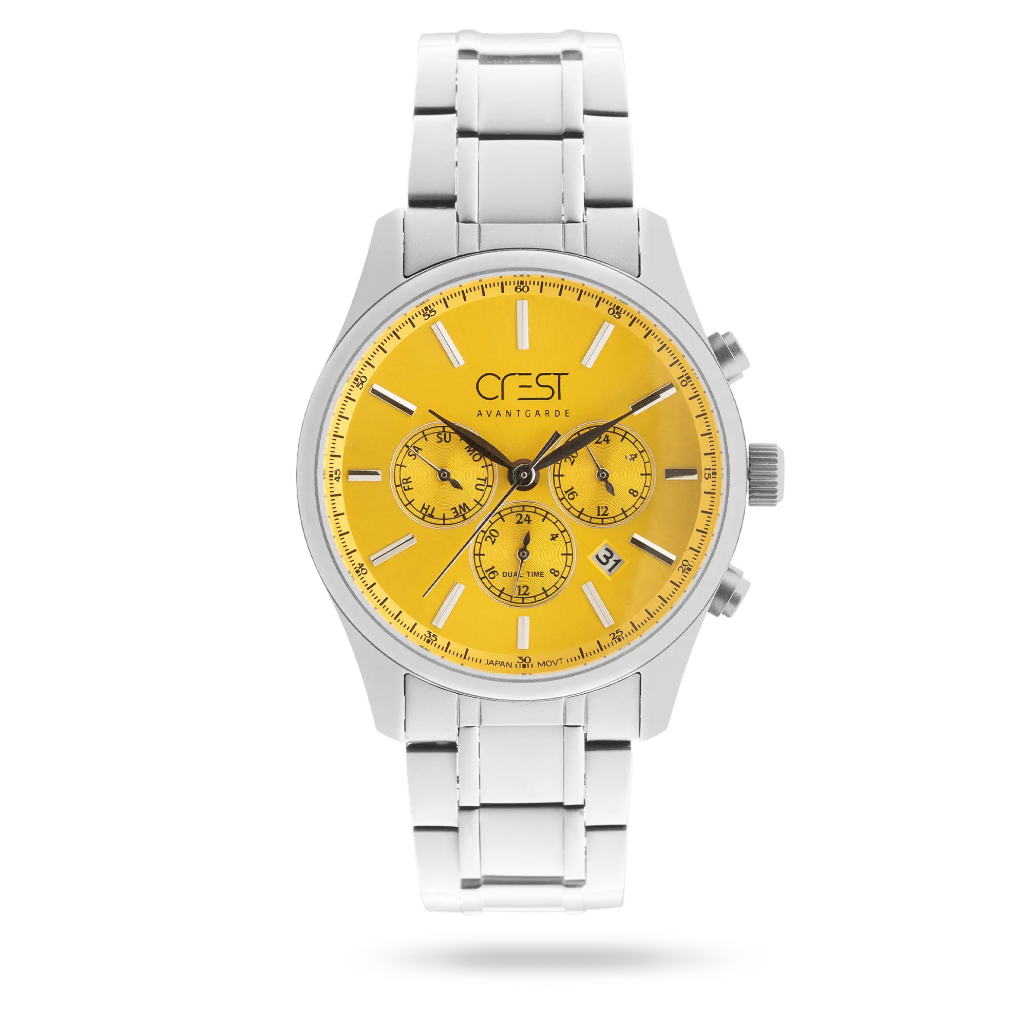 watch-crest-6341.webp ساعت مچی مردانه کرست بند استیل نقره ای کد Crest 6341 - تصویر 1